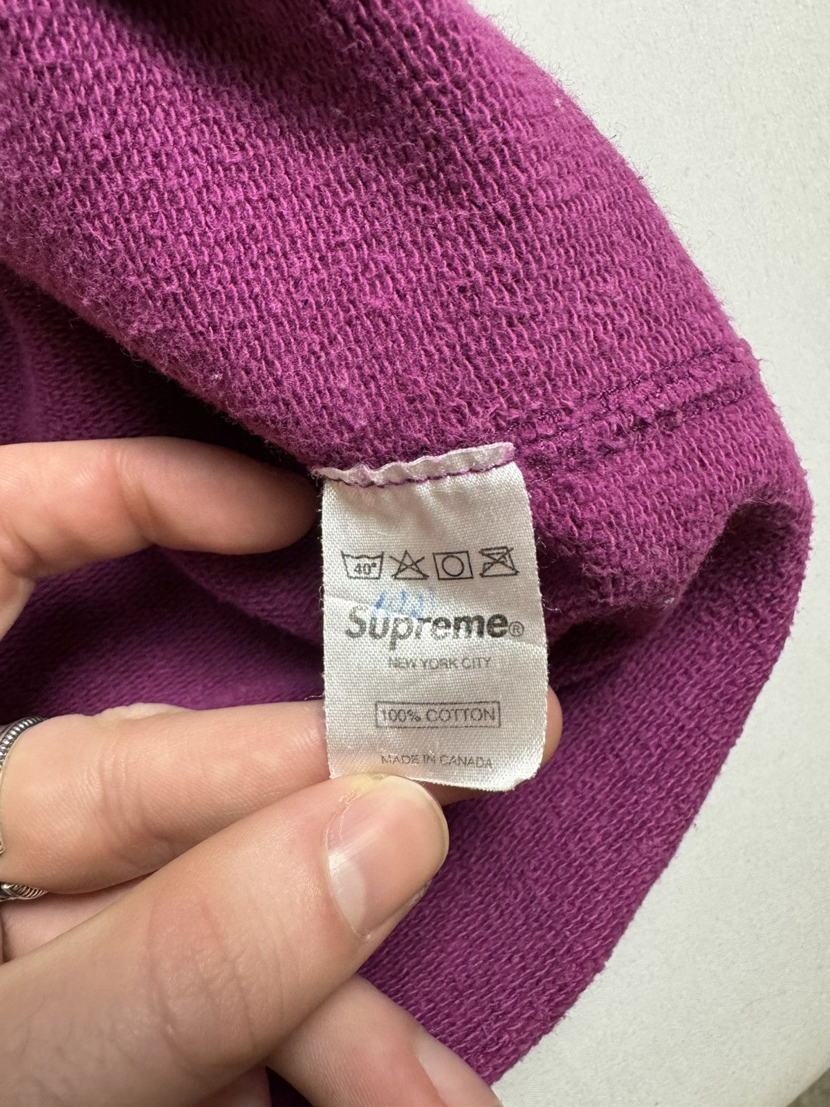 Supreme Supreme Magenta Screenprint Box Logo Crewneck 2007 Size US XL / EU 56 / 4 - 6 Thumbnail