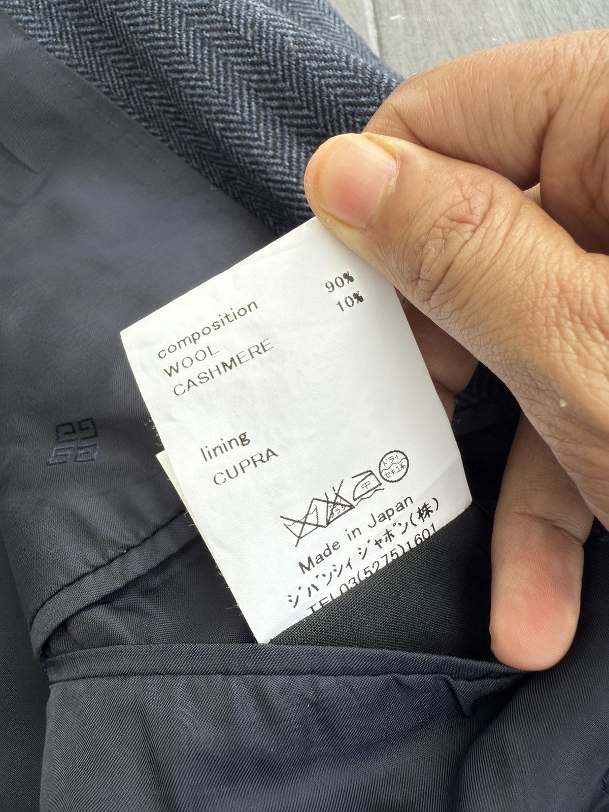 Givenchy 2004 GIVENCHY Atelier Herringbone Twill Wool Blazer Jacket Size 40L - 9 Thumbnail