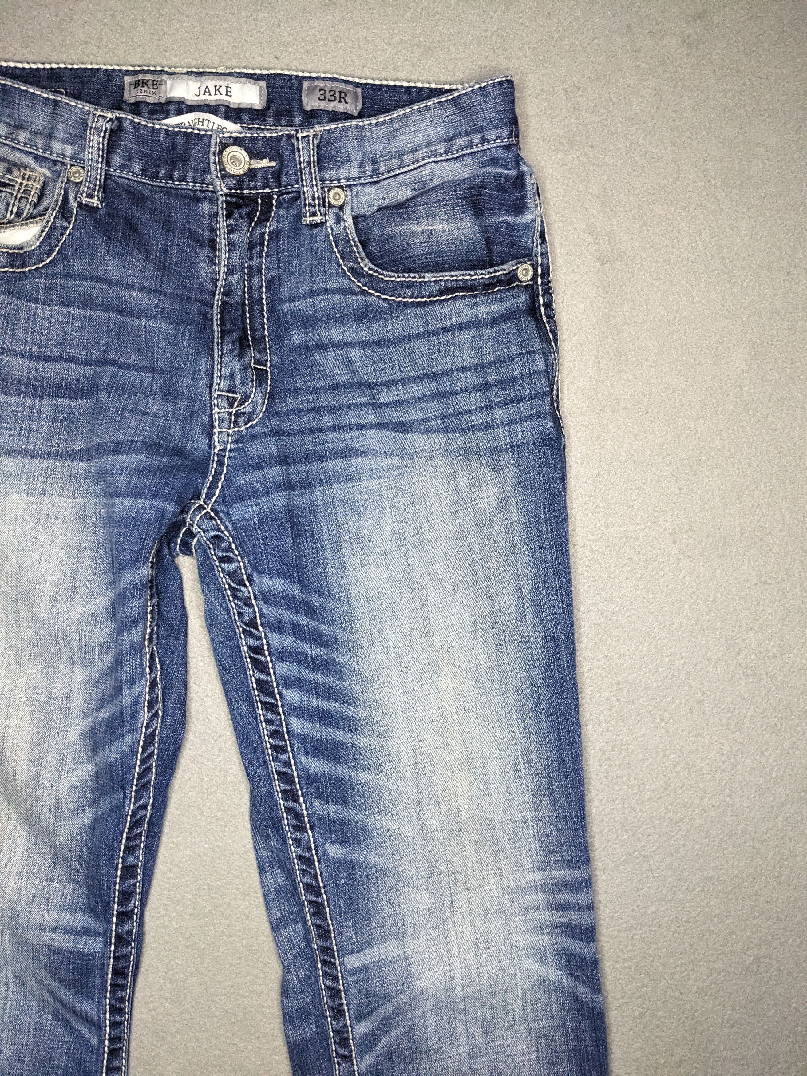 Buckle Black Buckle BKE Jake Straight Jeans 32x32 Denim Thick Stitch Size US 32 / EU 48 - 2 Thumbnail
