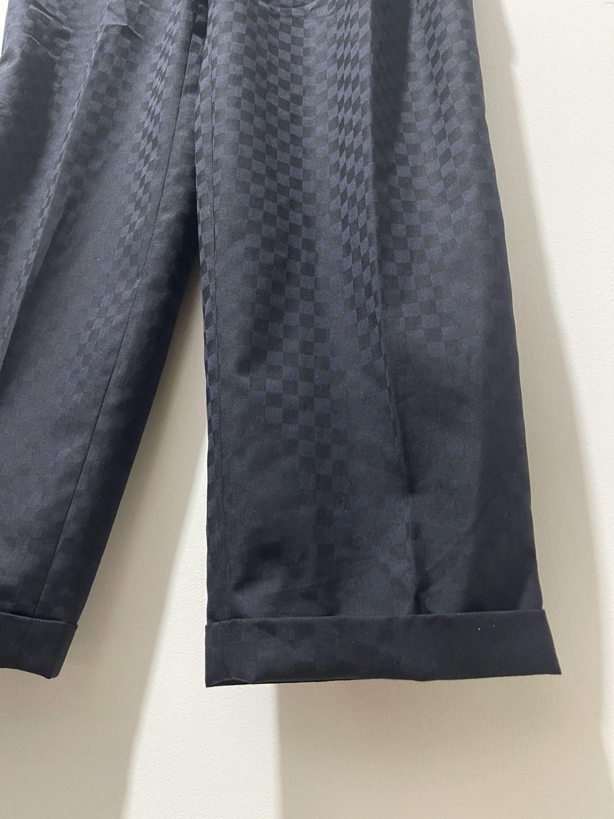 Versace Rare Vintage GIANNI VERSACE Black Checkered OPTI Zipper Size US 29 - 2 Thumbnail