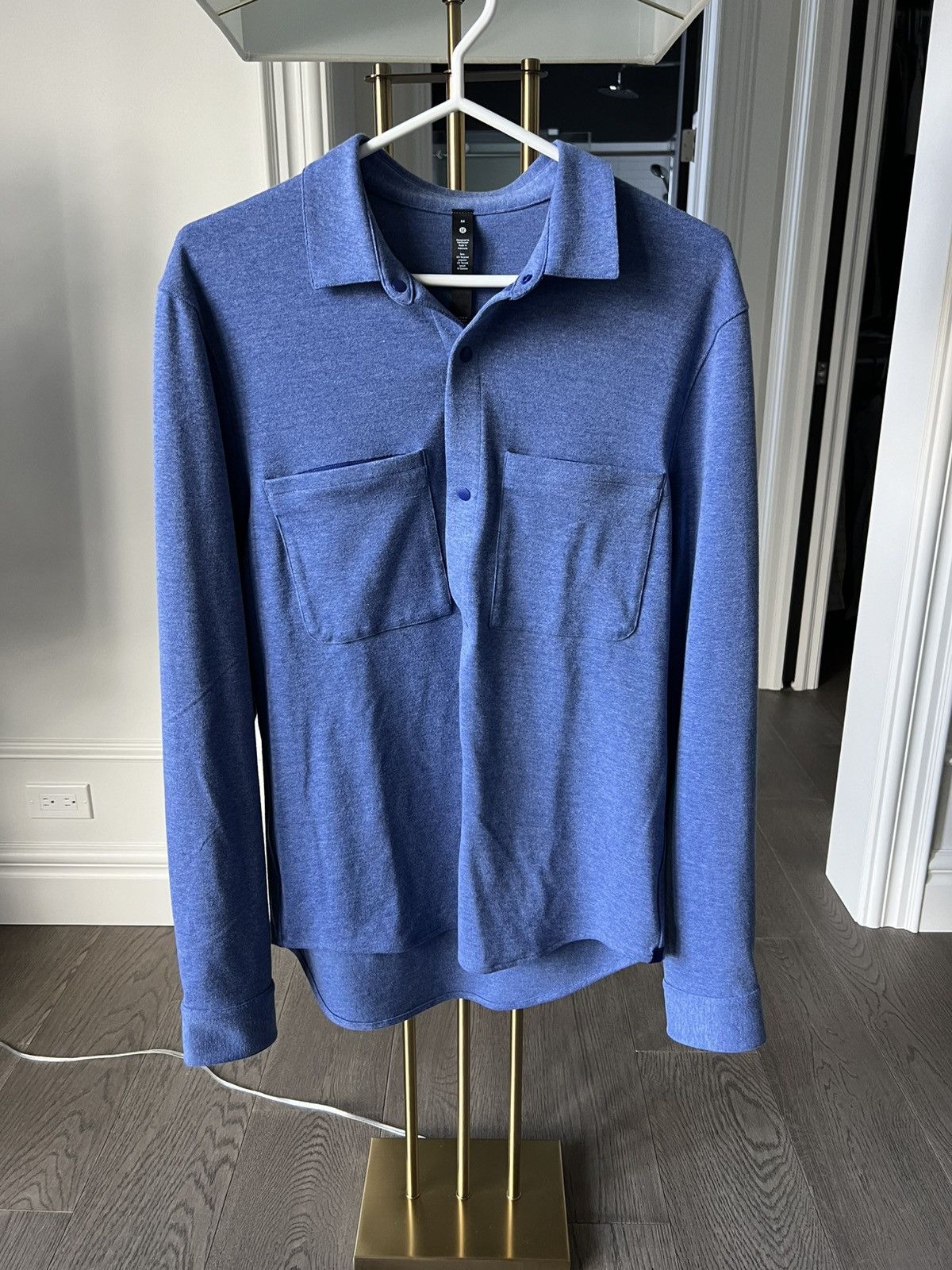 Lululemon Lululemon Soft Knit Overshirt - Heathered True Navy - Size M Size US M / EU 48-50 / 2 - 1 Thumbnail