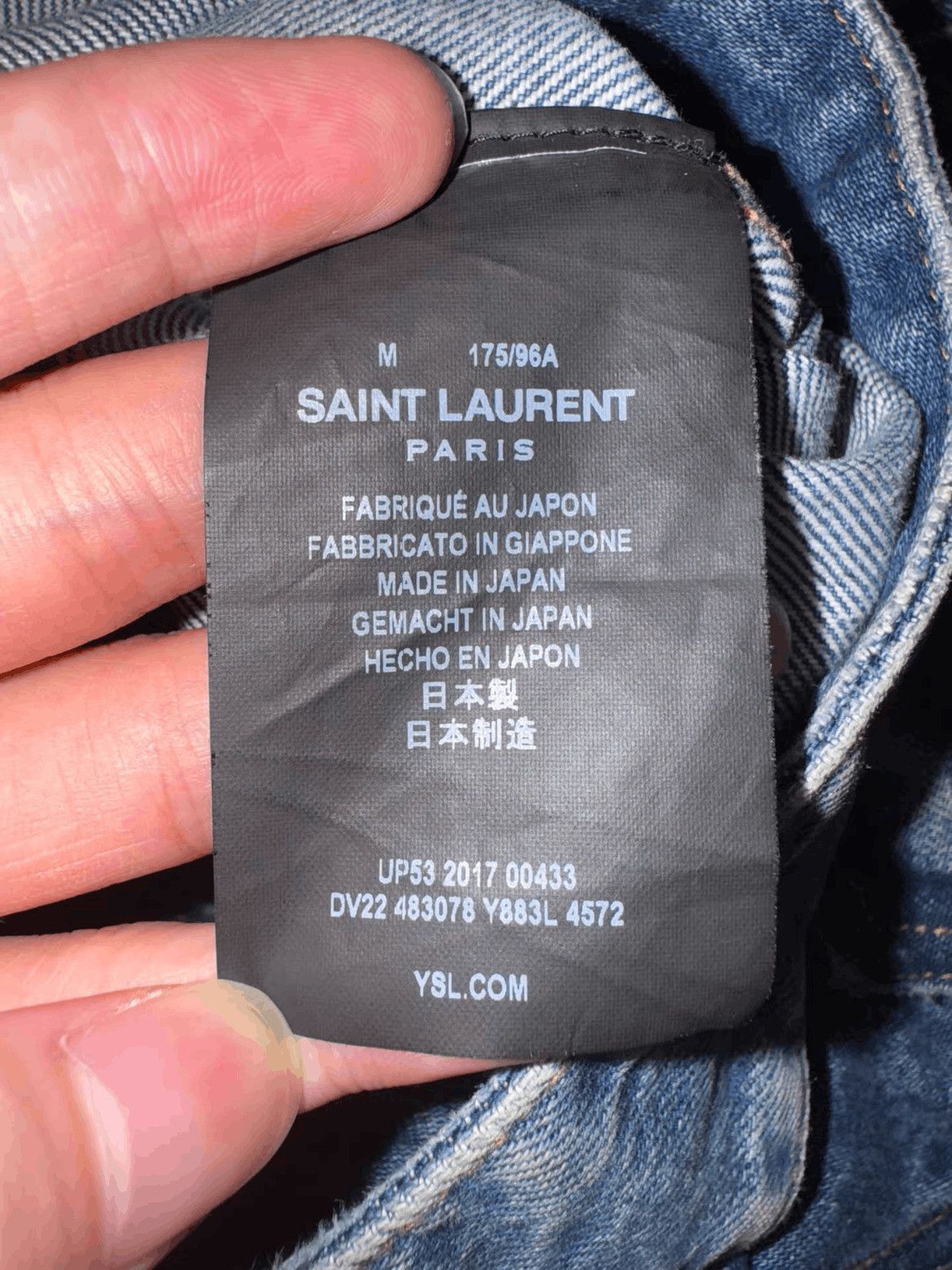 Saint Laurent Paris Saint Laurent Paris 17AW Flamingo Stitch Denim Jacket-2508 Size US M / EU 48-50 / 2 - 6 Thumbnail