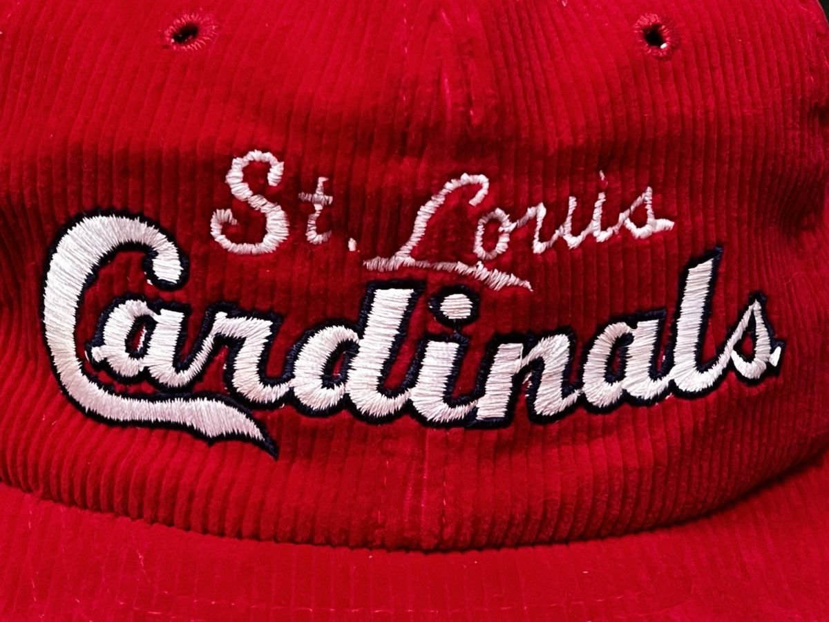Vintage Vintage 90s St Louis Cardinals Script Corduroy Snapback Hat Size ONE SIZE - 2 Thumbnail