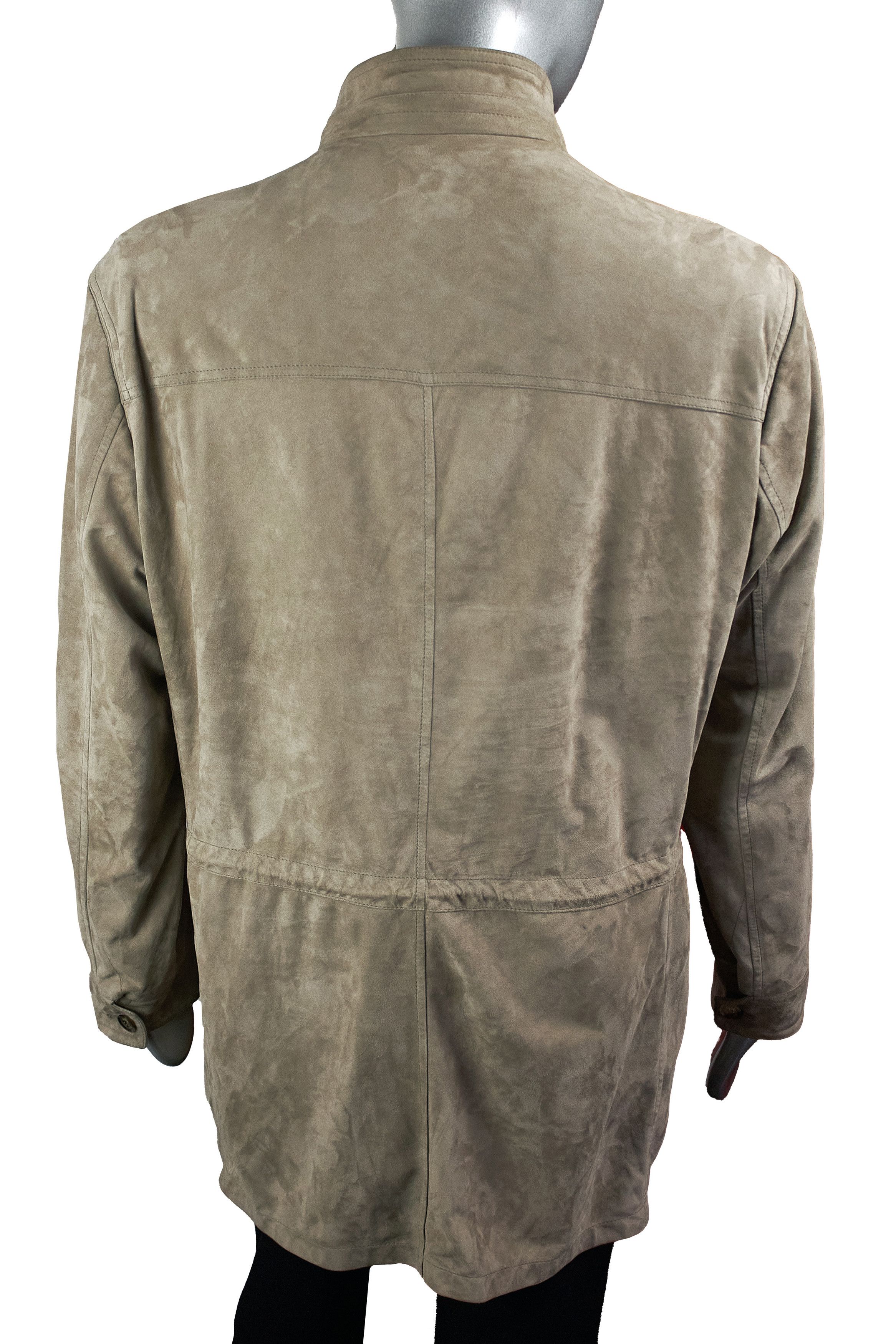 Ermenegildo Zegna Ermenegildo Zegna Goat Suede Leather Jacket, Taupe, Italy Size US XXL / EU 58 / 5 - 5 Thumbnail
