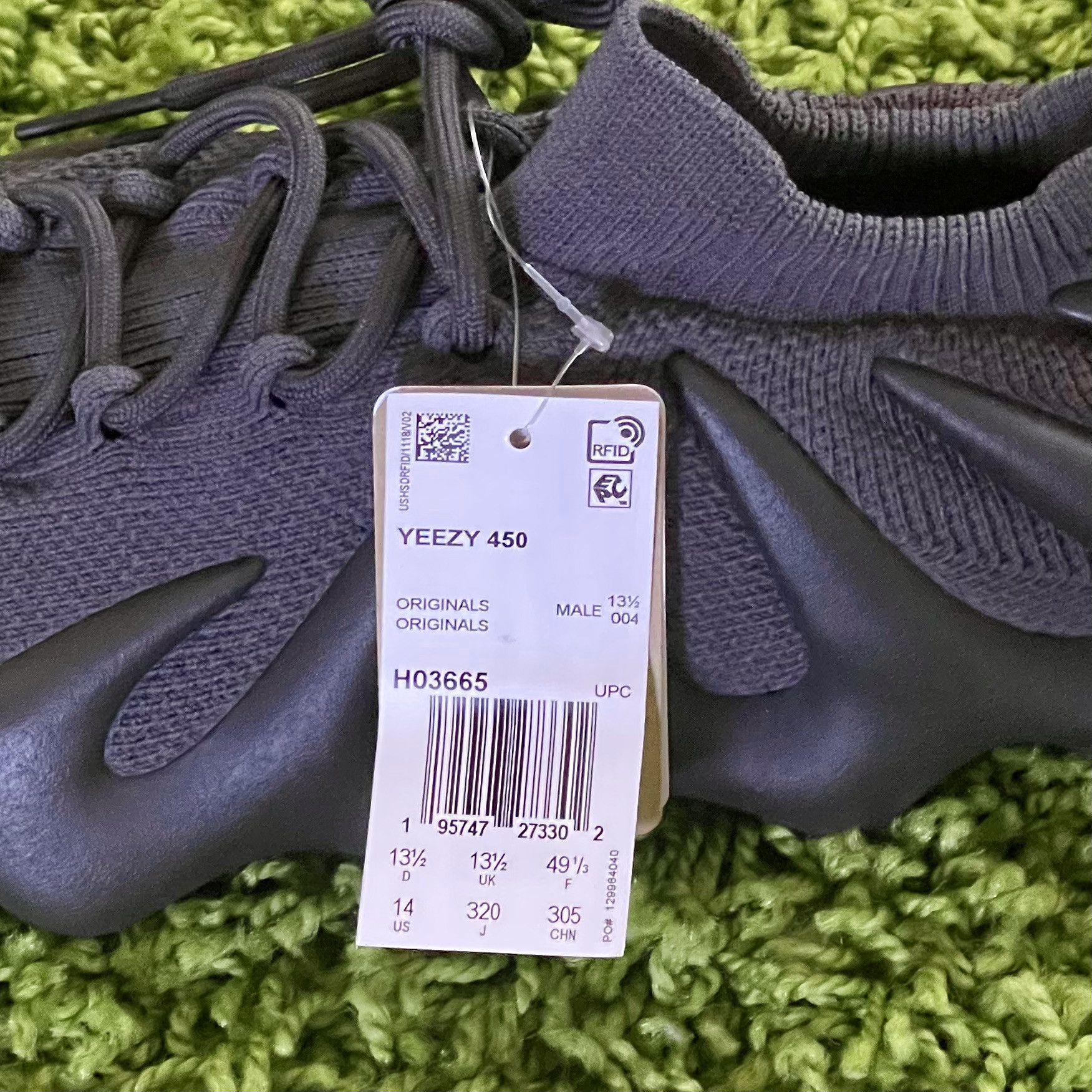 Adidas Yeezy 450 Utility Black (2022) Size 14