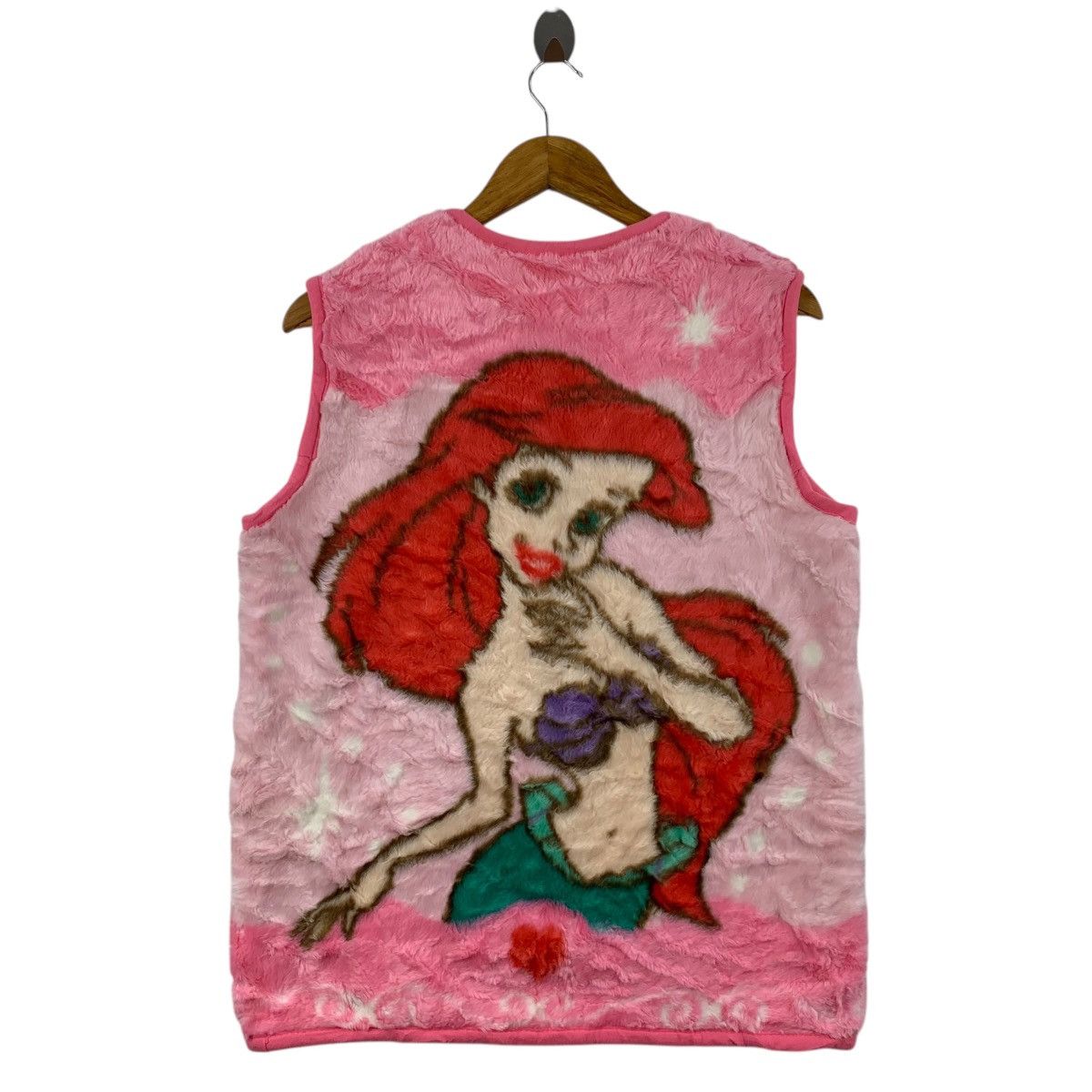 Disney The Little Mermaid DISNEY Cartoon Big Logo Flece Vest Jacket Size M / US 6-8 / IT 42-44 - 2 Thumbnail