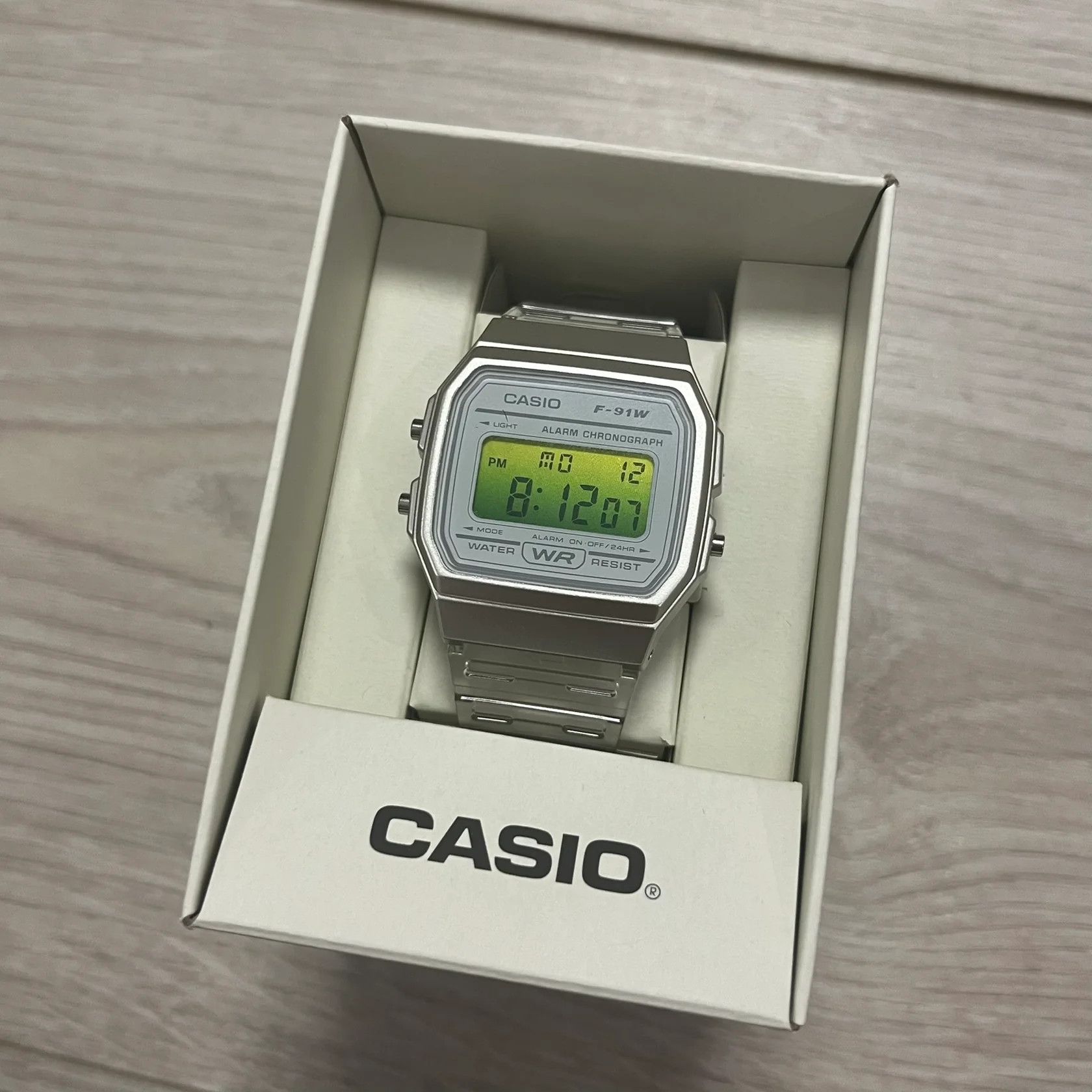 Casio Casio F-91W "Toxic Waste" Green & Clear Digital Watch Size ONE SIZE - 2 Thumbnail