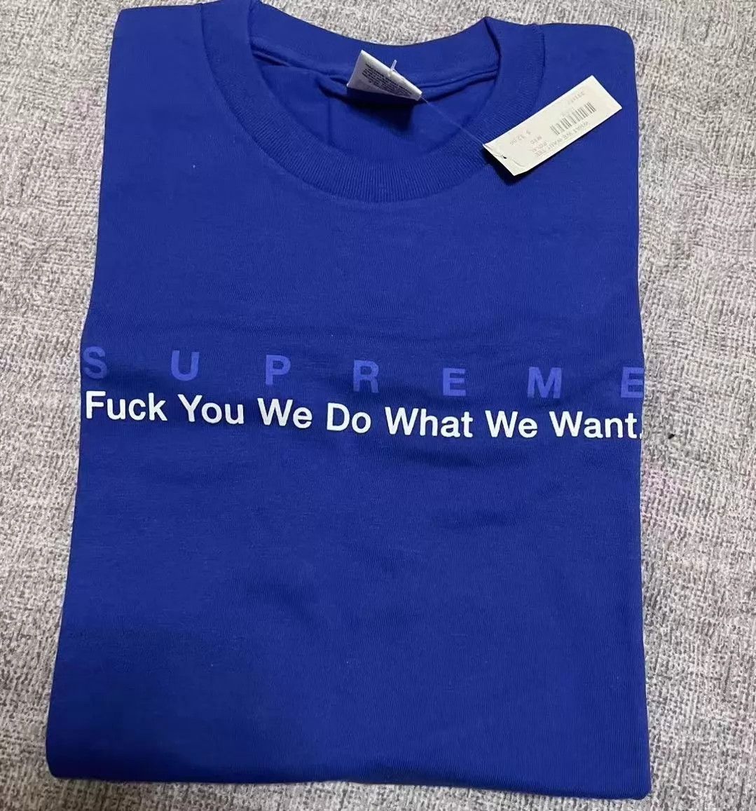 Supreme Supreme 15ss What We Want Tee New Gray/Blue M Size US M / EU 48-50 / 2 - 4 Thumbnail