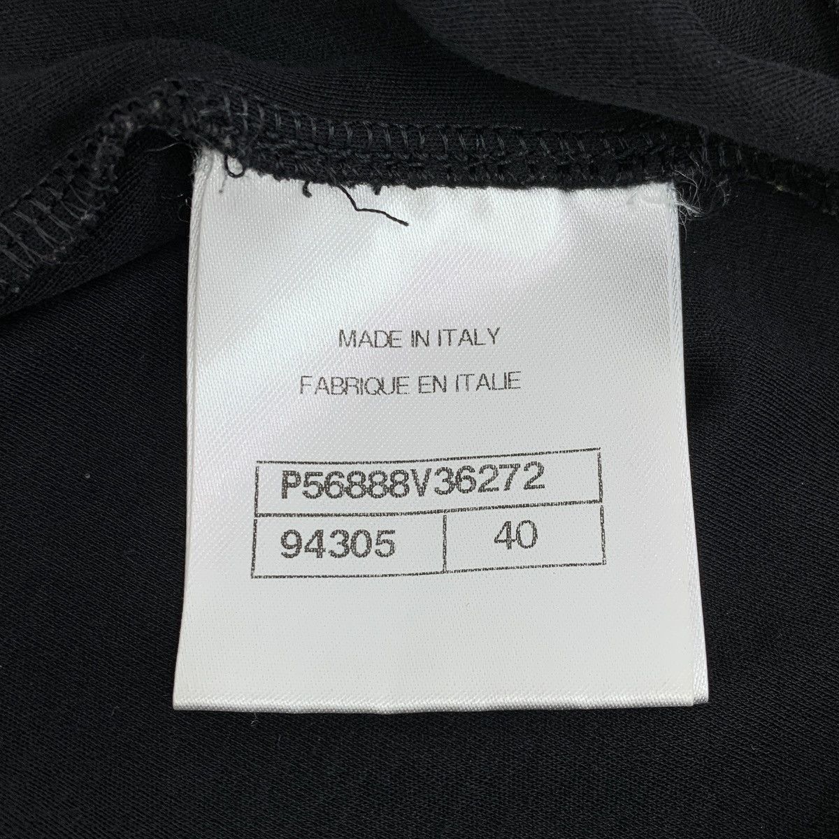 Chanel Chanel Black Tumbled Woven Cotton T-Shirt Size M / US 6-8 / IT 42-44 - 5 Thumbnail
