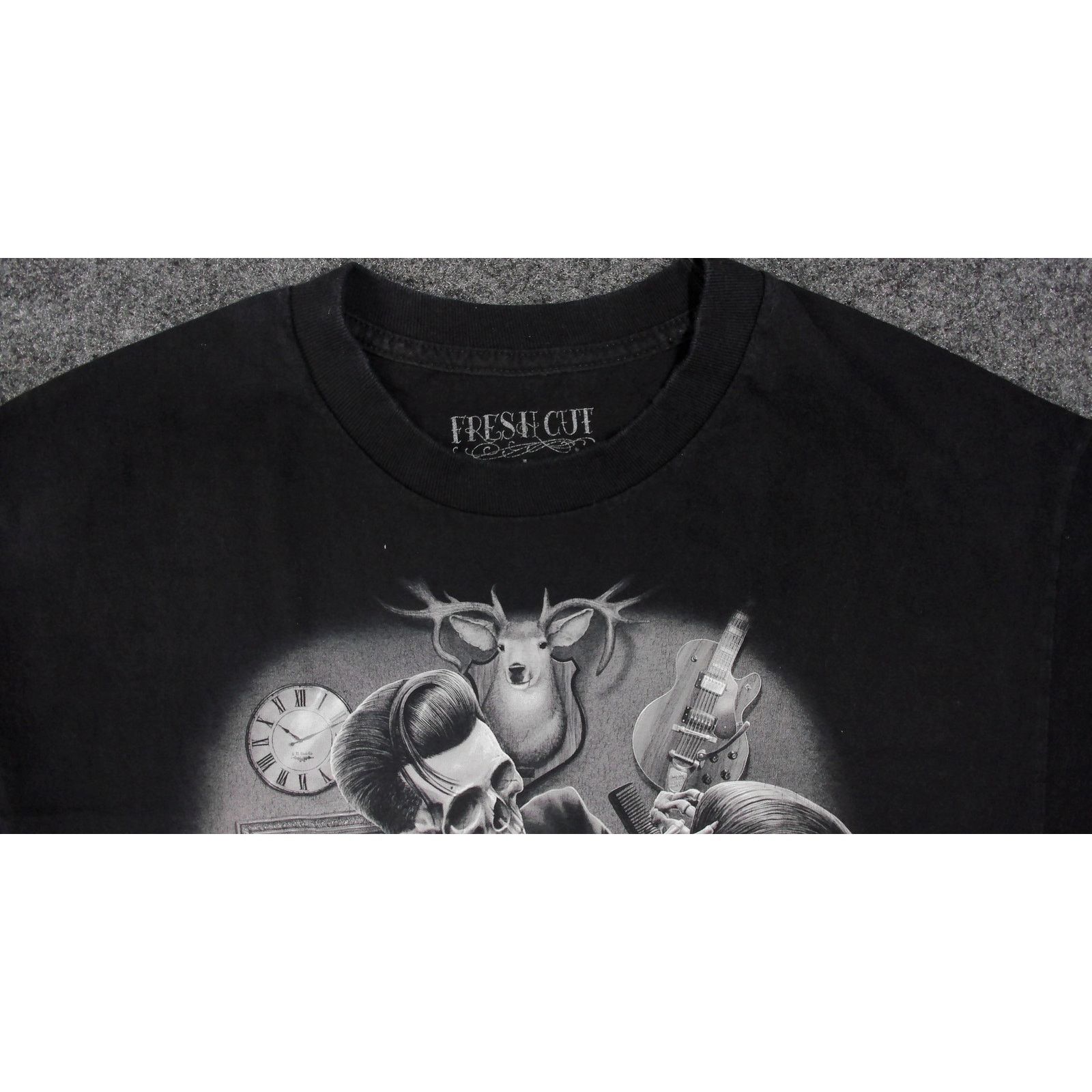 Other David Gonzales Art DGA "Fresh Cut" Skull Barber Graphic Tee Size US XXL / EU 58 / 5 - 9 Thumbnail
