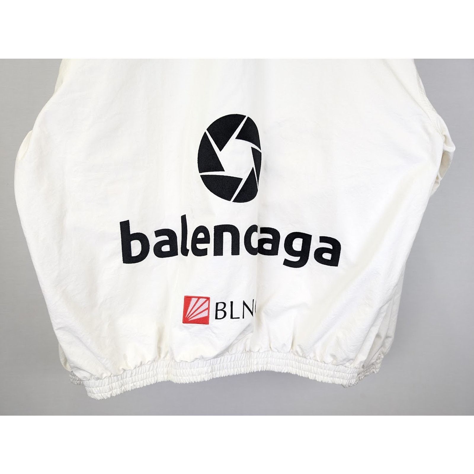 Balenciaga o1rshd1 Micro Cotton Canvas Top League Tracksuit Jacket Size US XXS / EU 40 - 15 Thumbnail