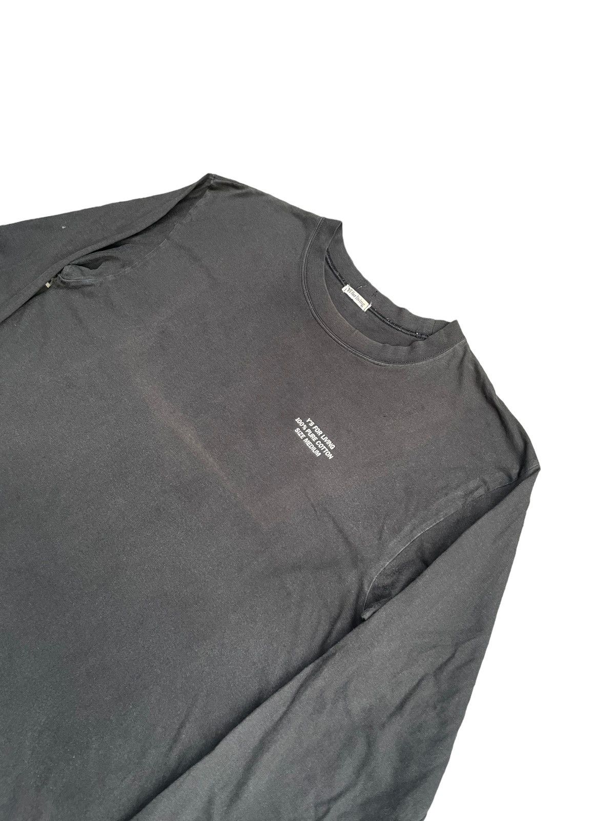 Designer Vintage Y’S For Living Faded Tshirt Size US M / EU 48-50 / 2 - 2 Thumbnail