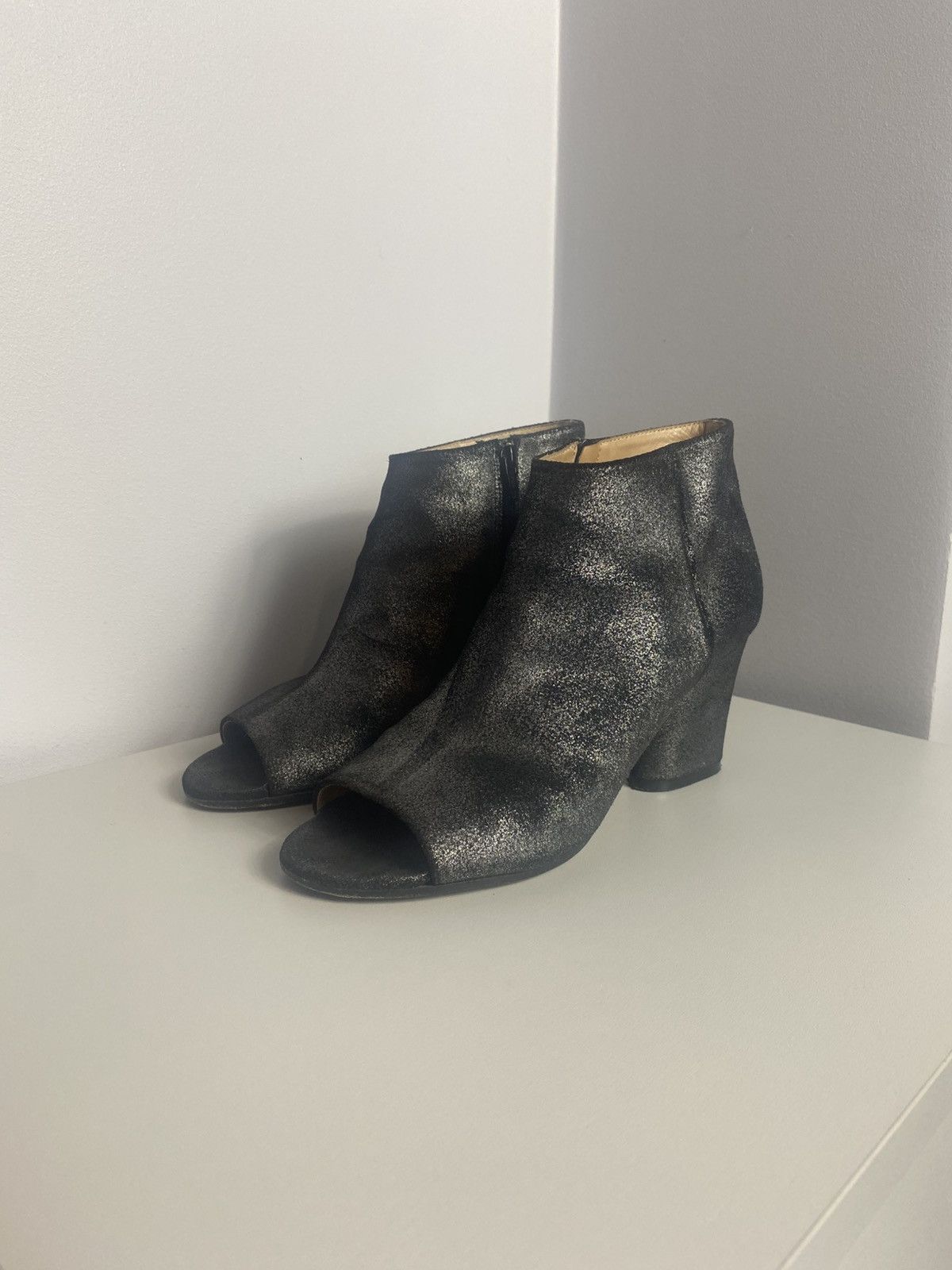 Maison Margiela ⚡️Quick Sale ⚡️Leather Maison Margiela open toes filter heel Size US 7 / IT 37 - 1 Thumbnail