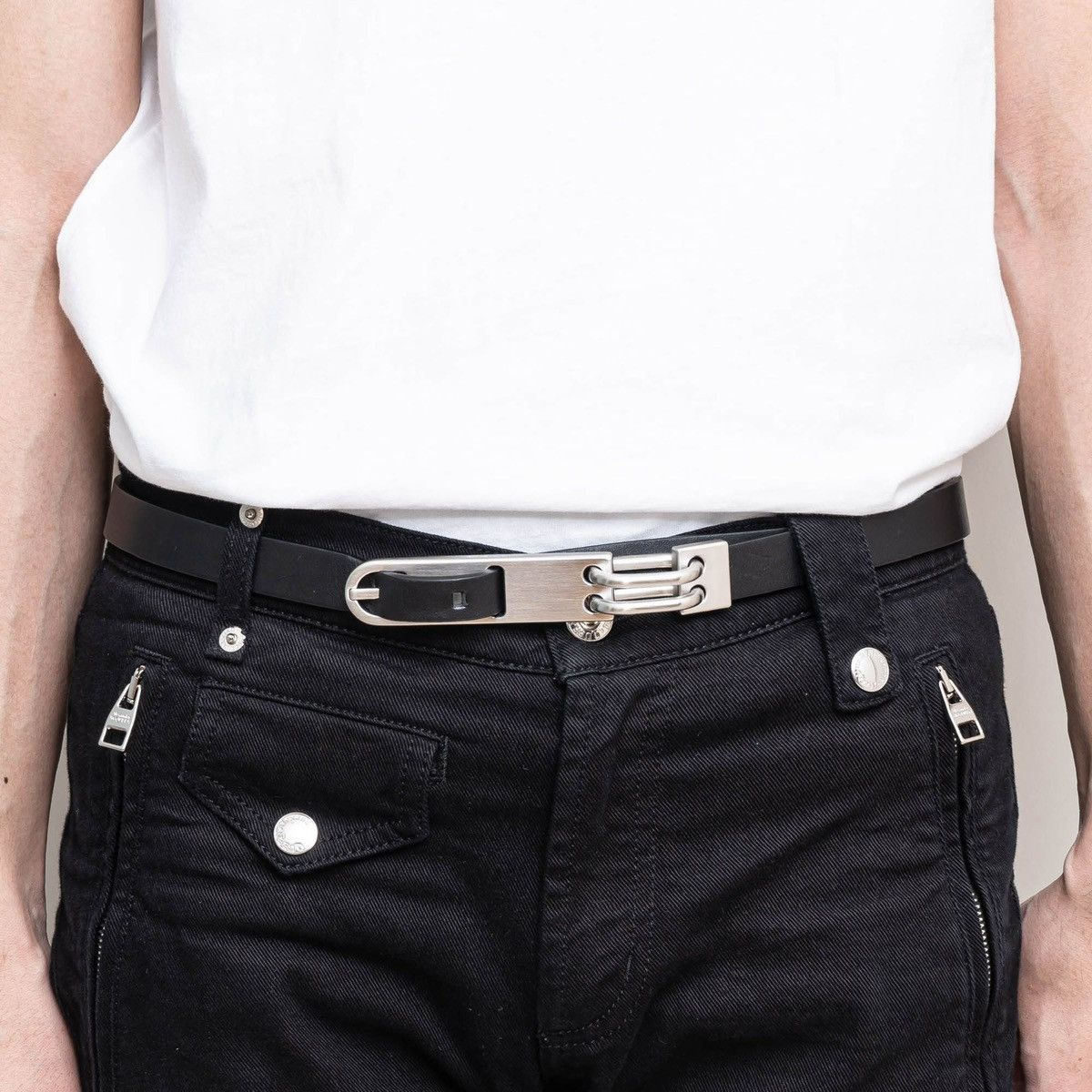 Rick Owens TONGUE BELT 黒 ユニセックス Rick Owens - Tongue Belt in Black Rick Owens
