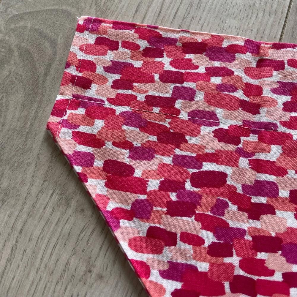 Designer Pink Rain Cloud Dog Bandana Size ONE SIZE - 4 Thumbnail