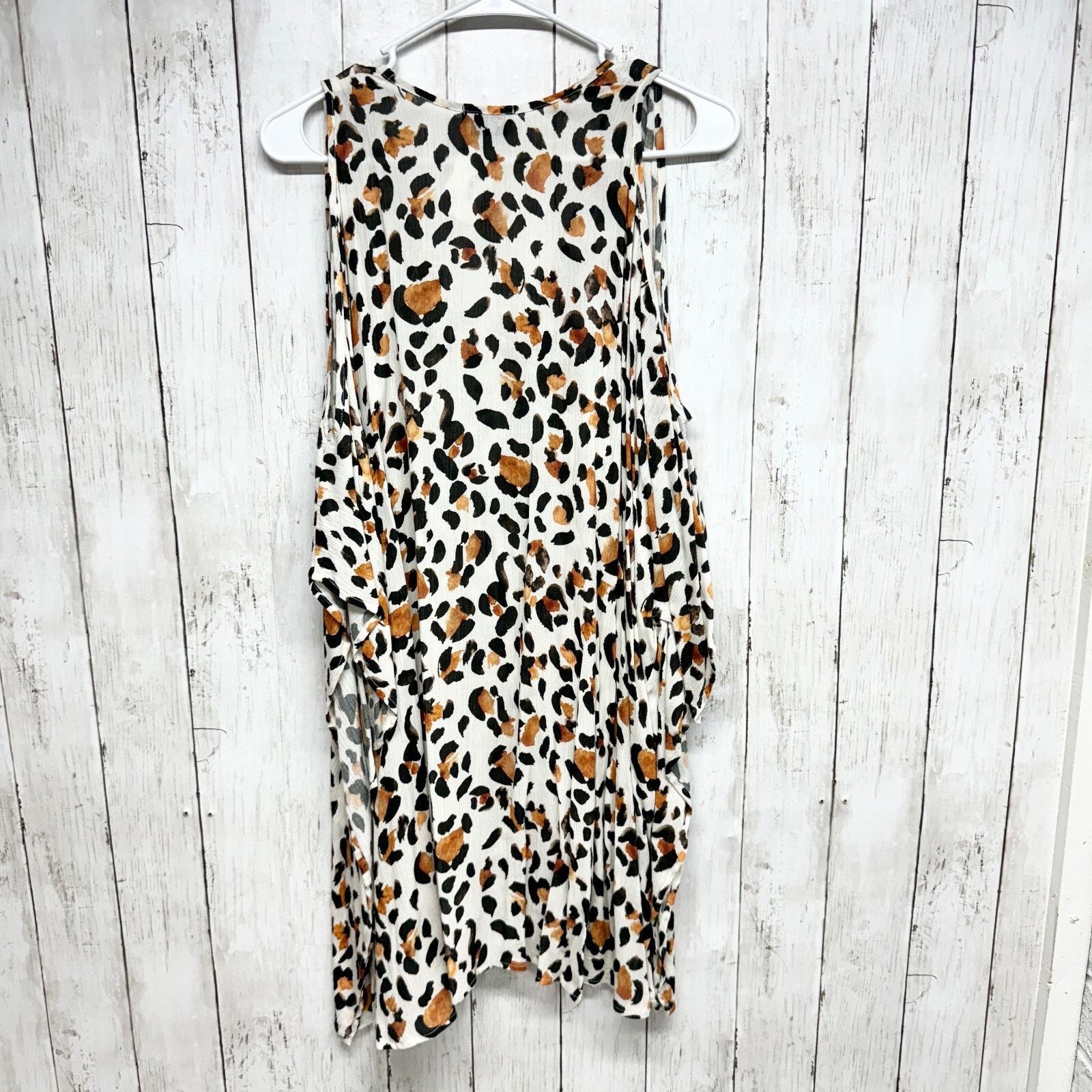 Show Me Your MuMu Show Me Your Mumu Dress S Mini Leopard Print Cold Shoulder Size S / US 4 / IT 40 - 4 Thumbnail