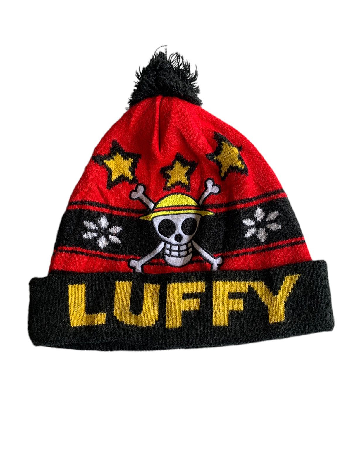 Anime × Japanese Brand Vintage One Piece Monkey D Luffy Beanie Hats Small Size Size ONE SIZE - 1 Thumbnail