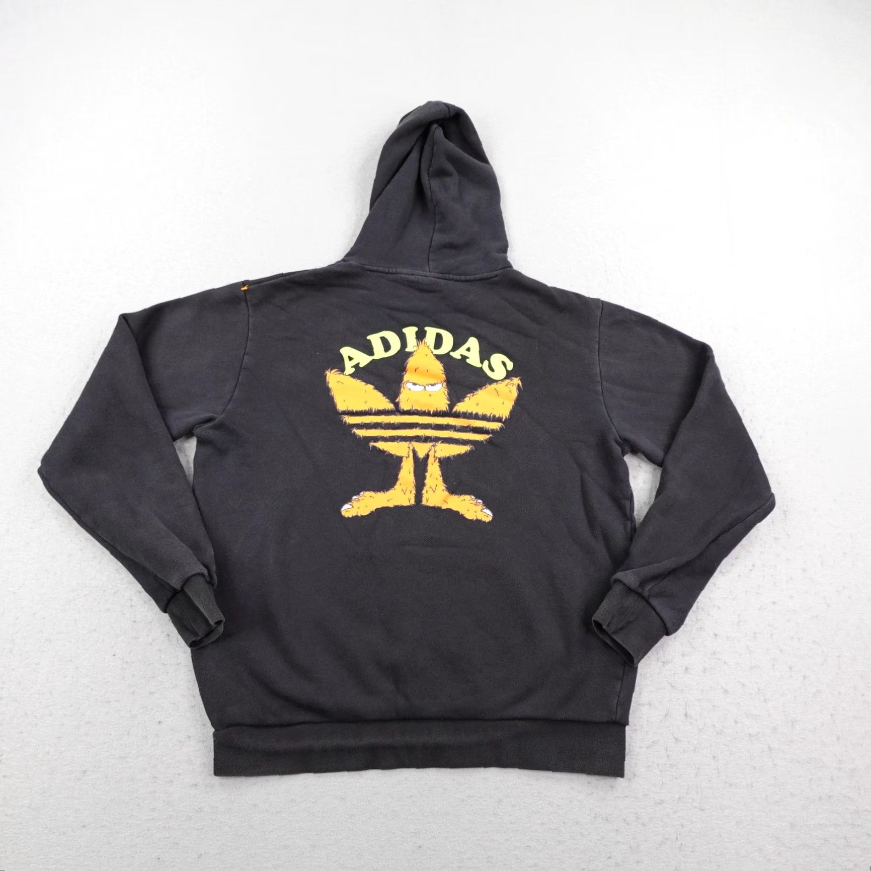 Adidas VINTAGE? No. Adidas Hoodie Mens Medium Black Trefoil Monster Pullover Sweatshirt Sweater Size US M / EU 48-50 / 2 - 6 Thumbnail