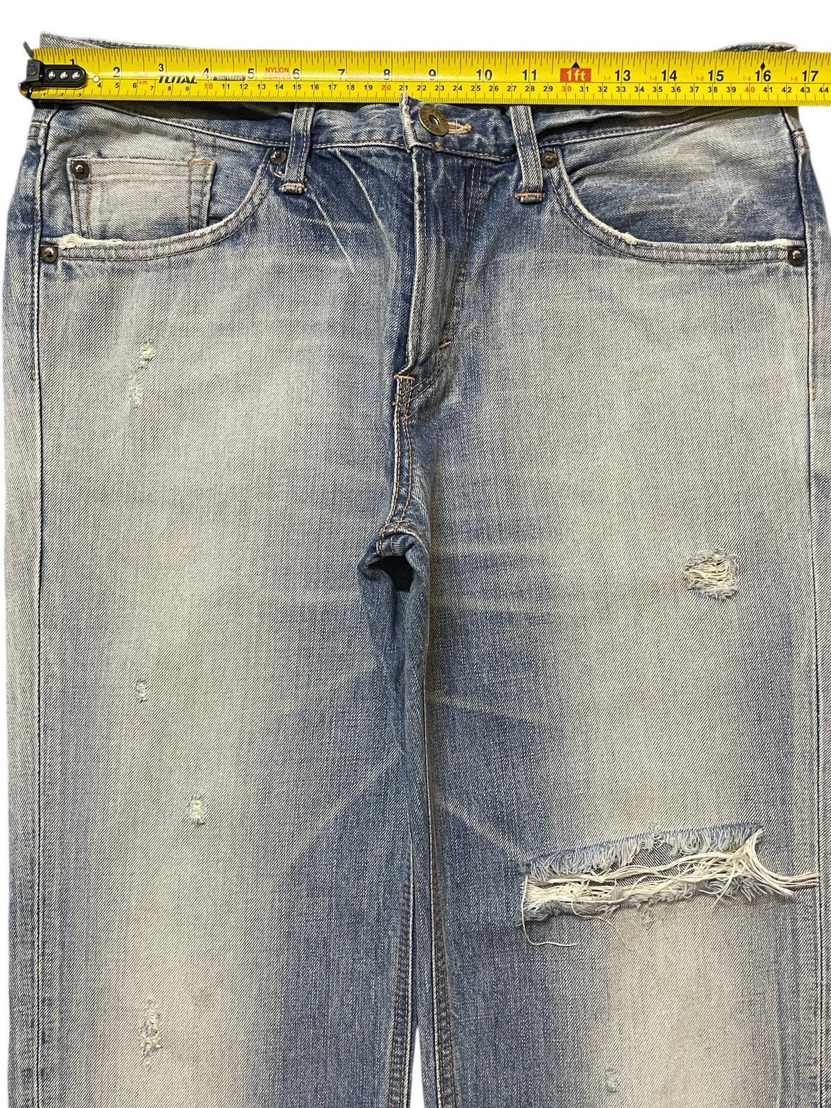 Edwin Vintage Edwin Blue Faded Wash Distress Wide Leg Jeans Size US 32 / EU 48 - 13 Thumbnail