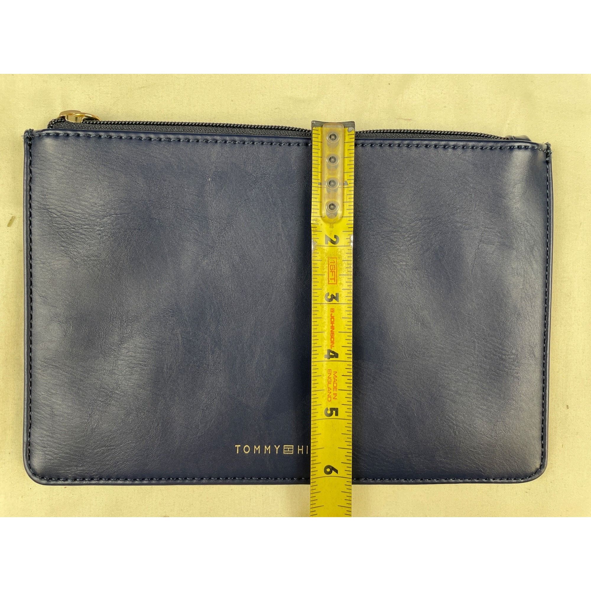 Tommy Hilfiger Tommy Hilfiger Women's Navy Blue Clutch Bag Zipper closure S Size ONE SIZE - 6 Thumbnail