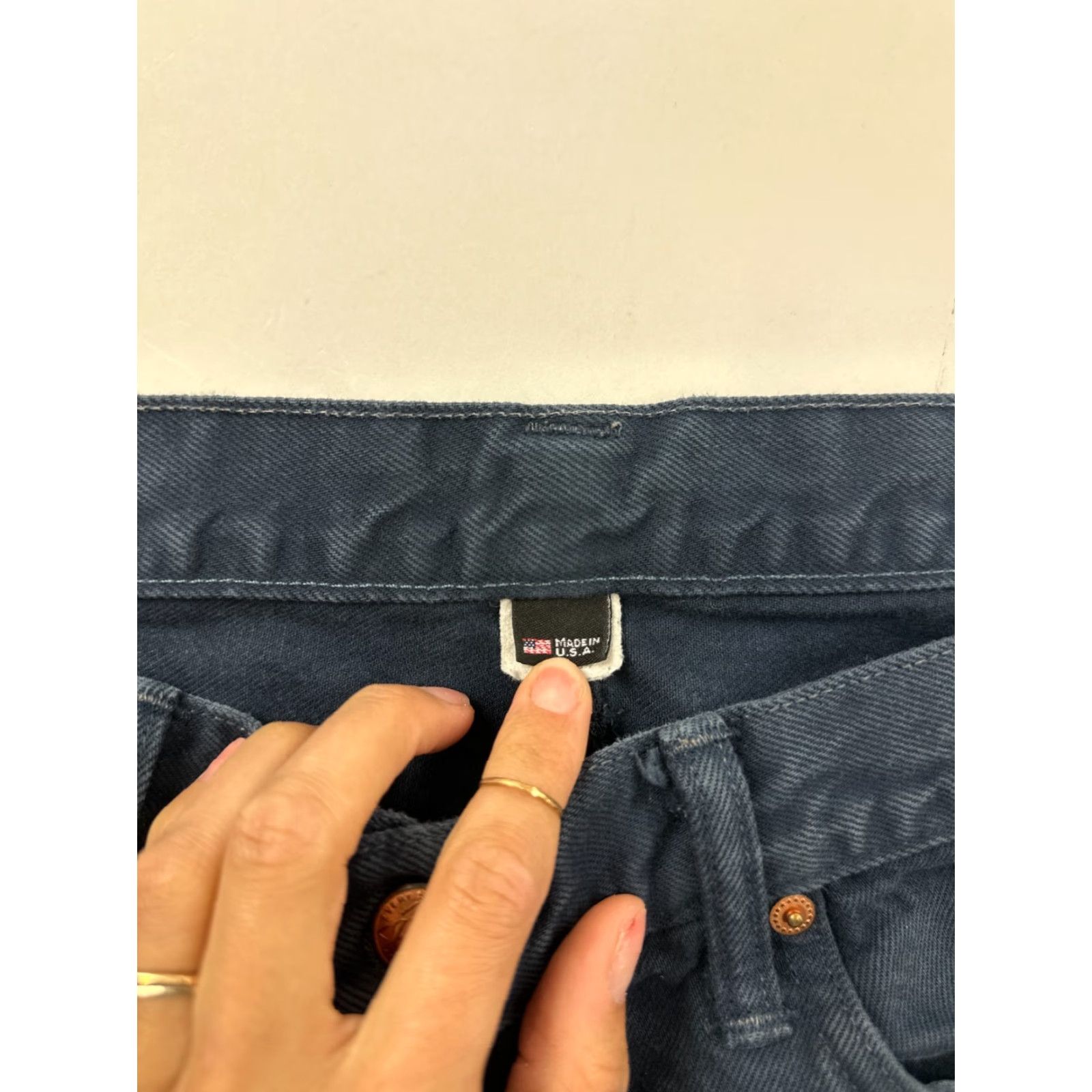 J.Crew J.Crew Jeans Men 34x34 Denim Mid Rise Straight Leg Frayed Hem Blue 5-Pocket Dark Wash Casual Preppy Mens Size US 34 / EU 50 - 4 Thumbnail
