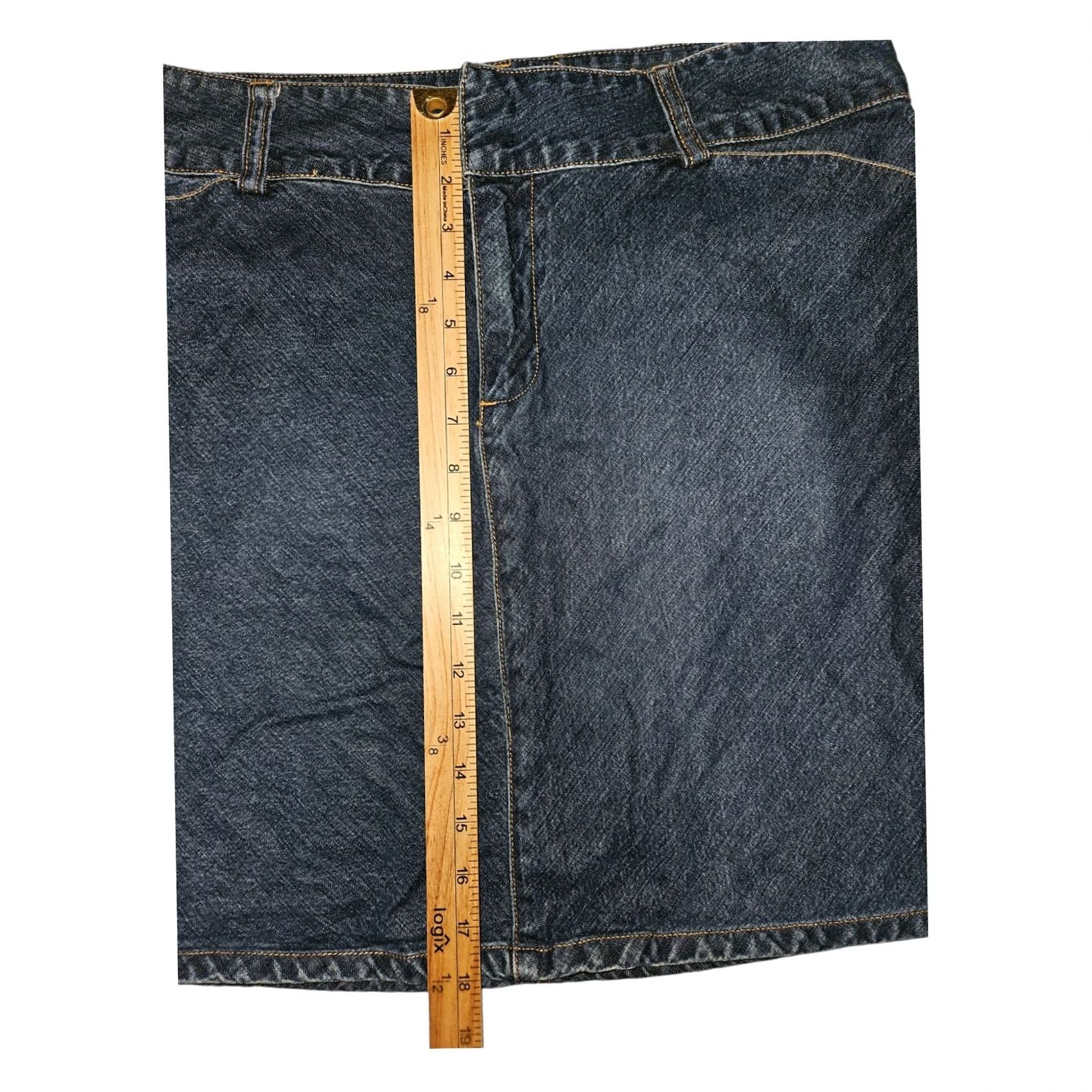 Old Navy VINTAGE Old Navy Denim Pencil Skirt Women's 14 Blue Mid Rise Pockets Skirt Vintage American Size 36" / US 14 / IT 50 - 4 Thumbnail