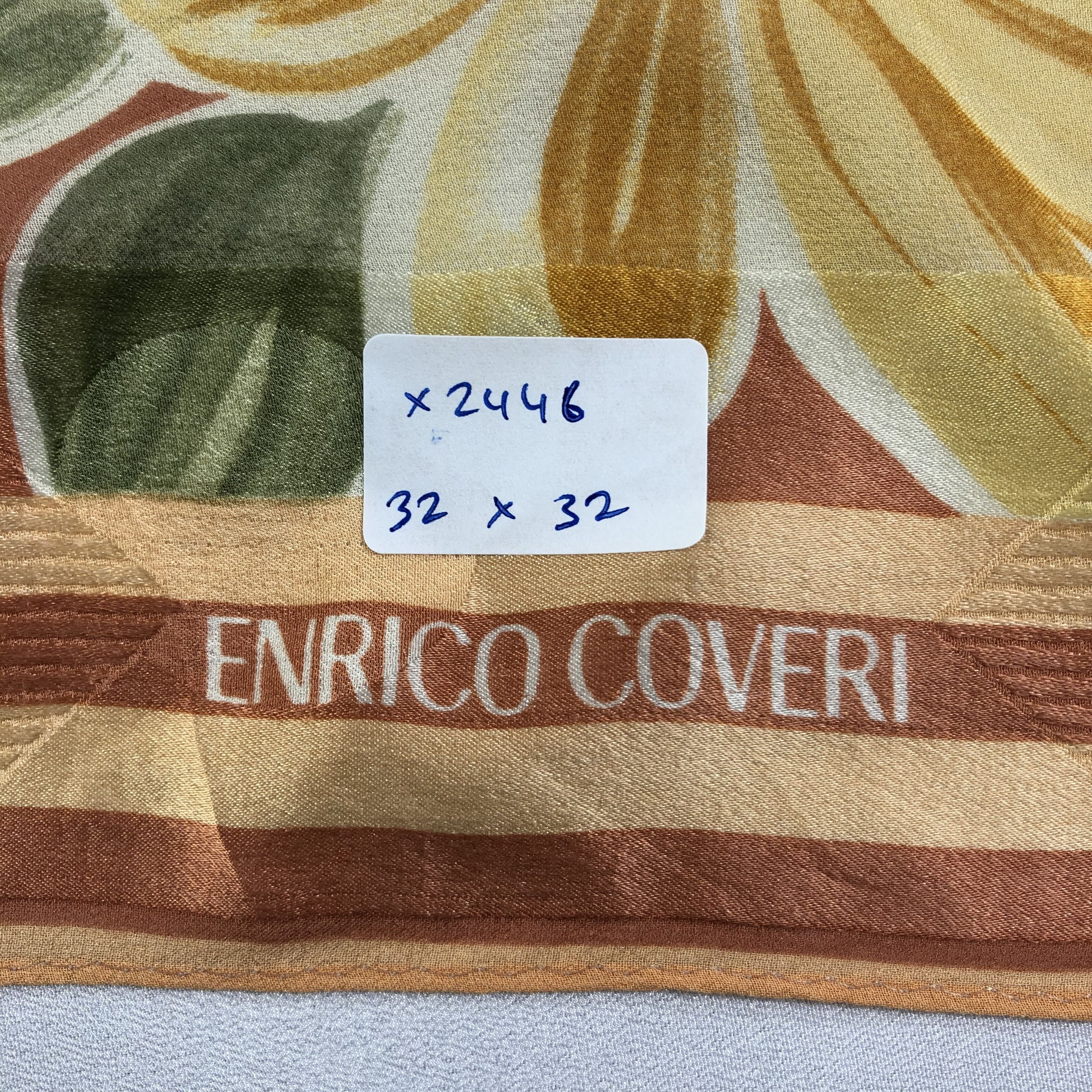 Enrico Coveri × Vintage Vintage Enrico Coveri Silk Scarf Size ONE SIZE - 7 Thumbnail