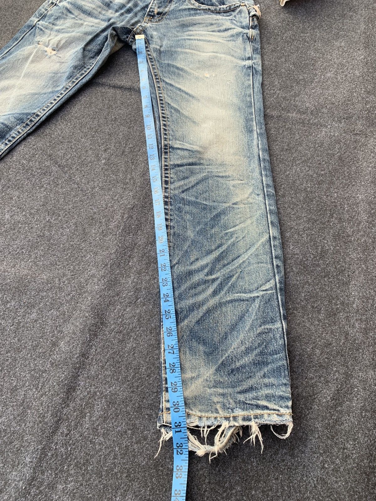 14th Addiction Vintage Lolita Jeans Crazy faded & distressed. Size US 31 - 10 Thumbnail