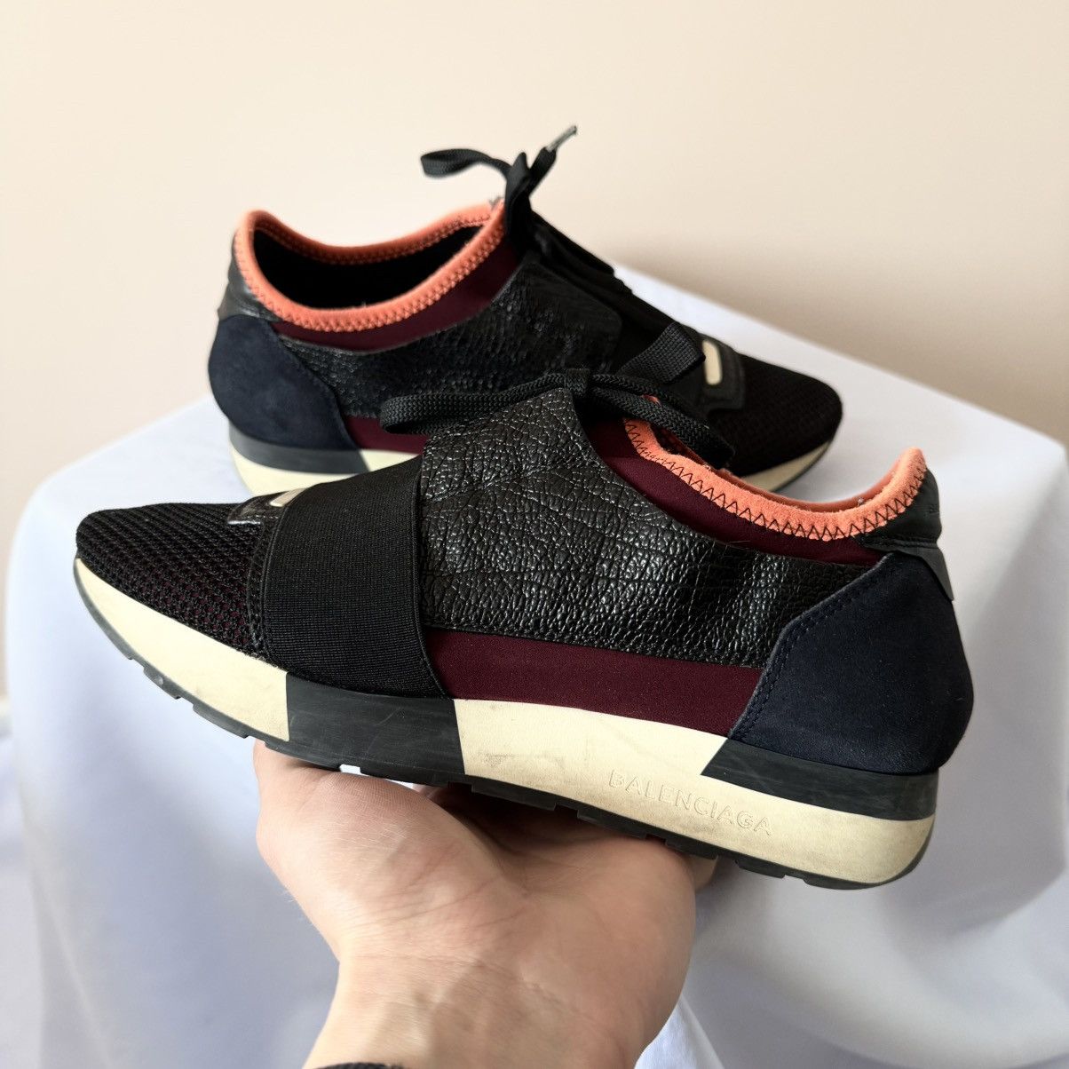 Balenciaga Balenciaga Race Runner Mesh Leather Drip Sneakers Shoes Y2K Size US 7 / IT 37 - 7 Thumbnail