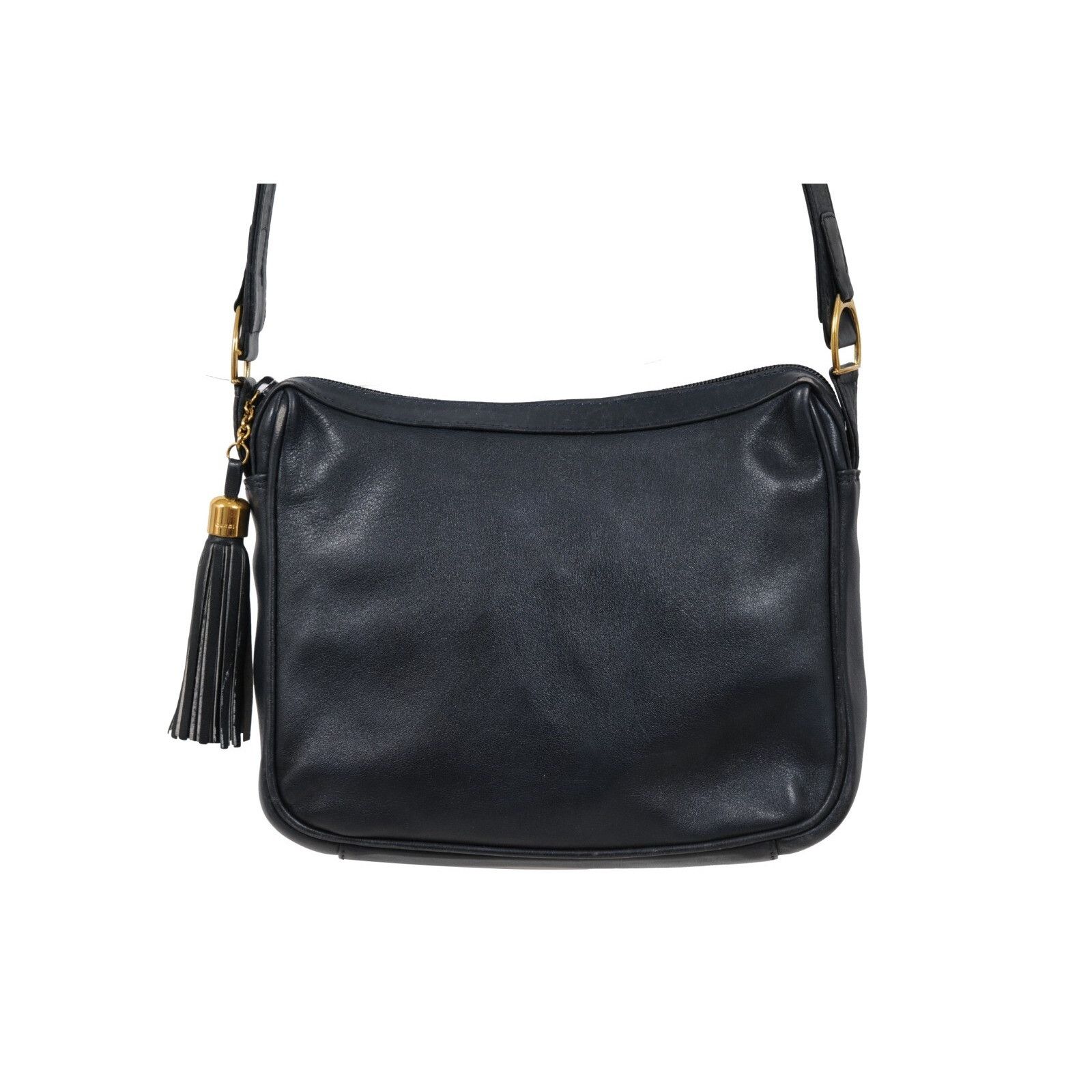 Gucci Vintage Crossbody Bag Blue Lambskin Leather Purse Gold Size ONE SIZE - 2 Thumbnail