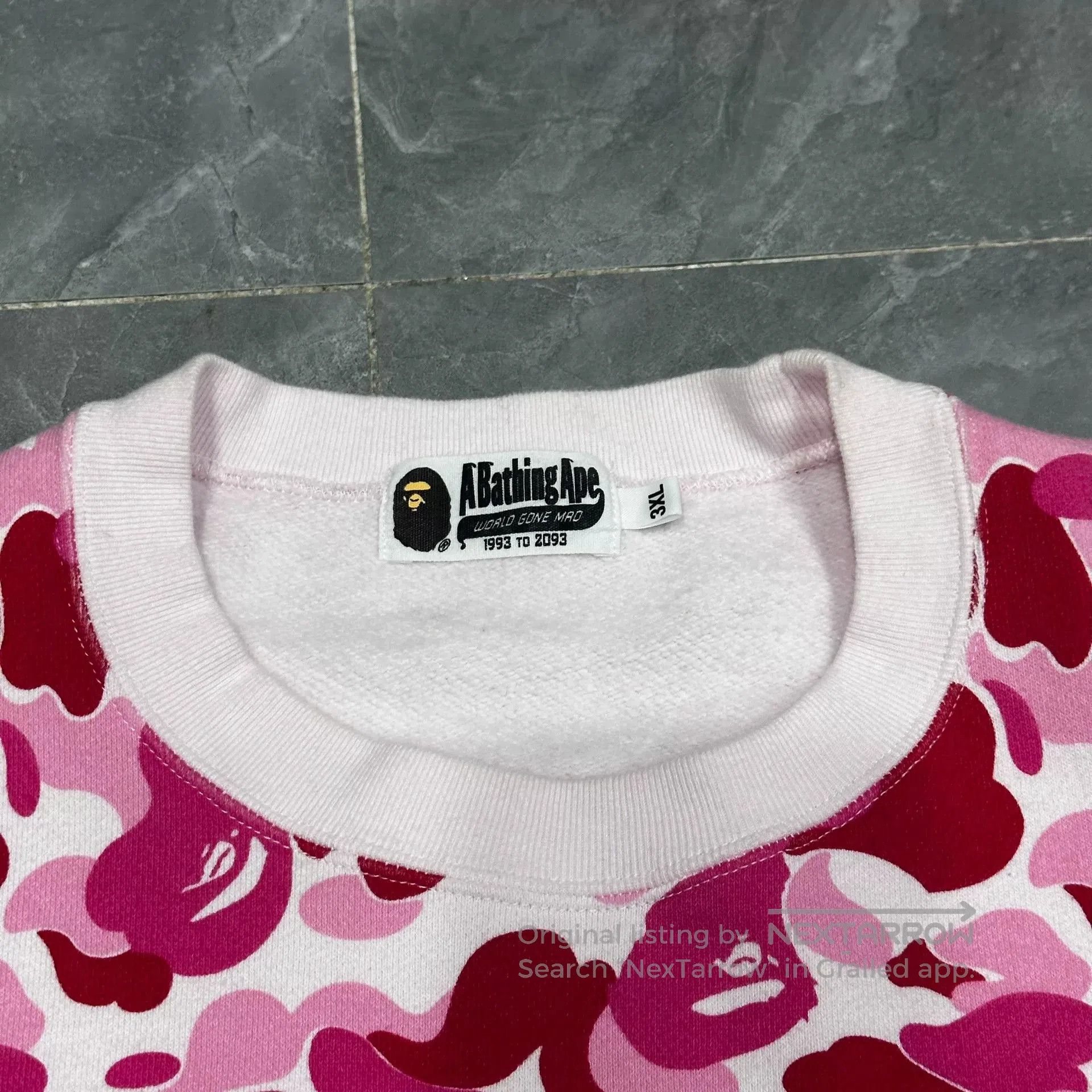 Bape Bape Camouflage Pink Crew Neck Sweatshirt. Size XXL / US 16-18 / IT 52-54 - 6 Thumbnail