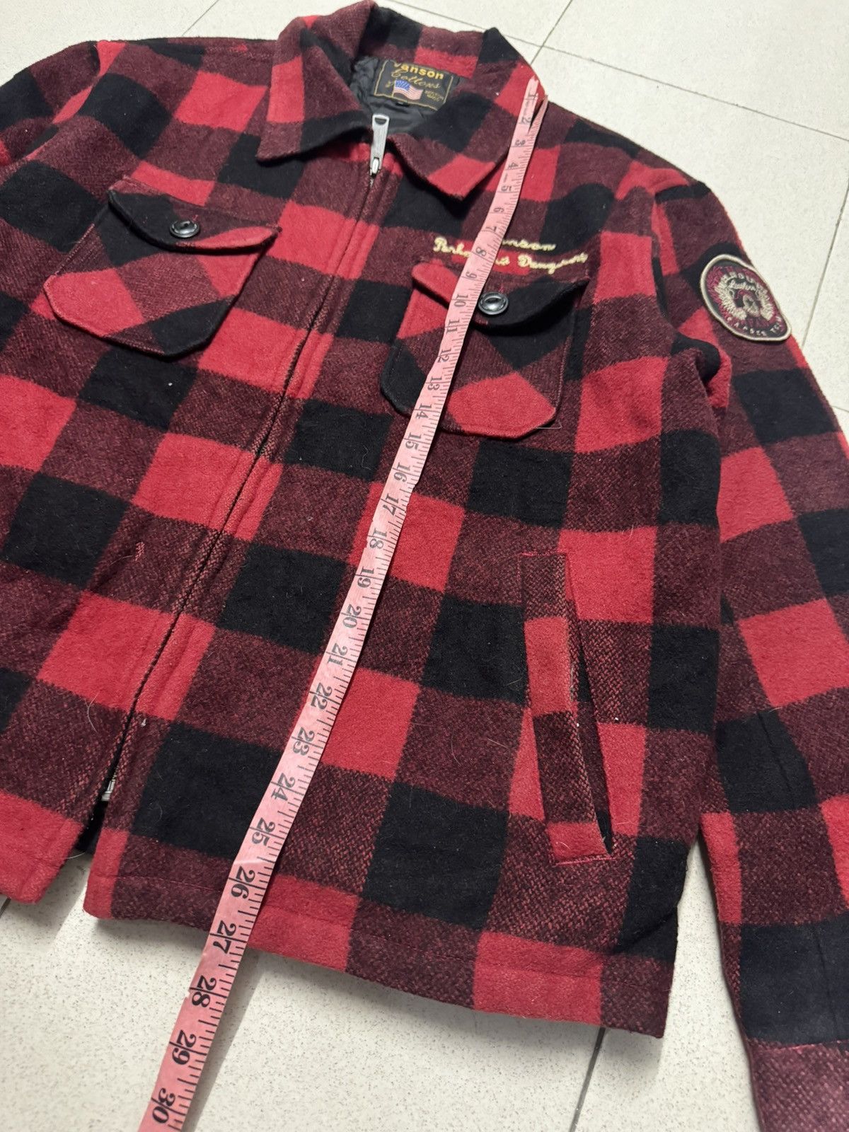 Vanson Leathers VANSON LEATHERS WOOL CHECKERED TARTAN JACKET Size US M / EU 48-50 / 2 - 3 Thumbnail