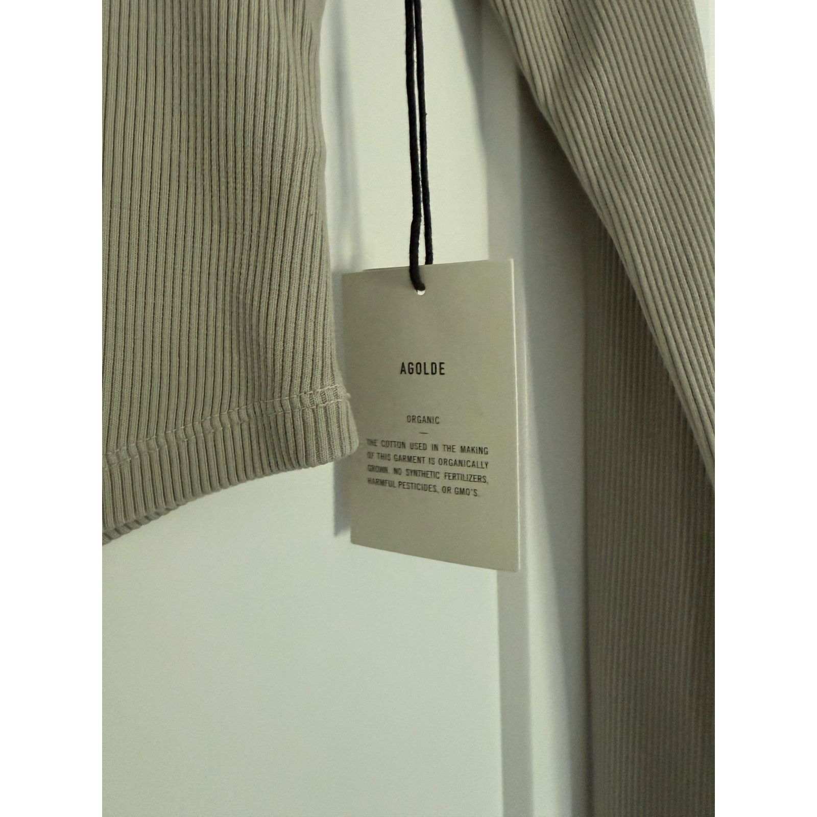 Agolde $118 New Agolde Ridley Rib Top - Rice Paper - Small Size S / US 4 / IT 40 - 9 Thumbnail