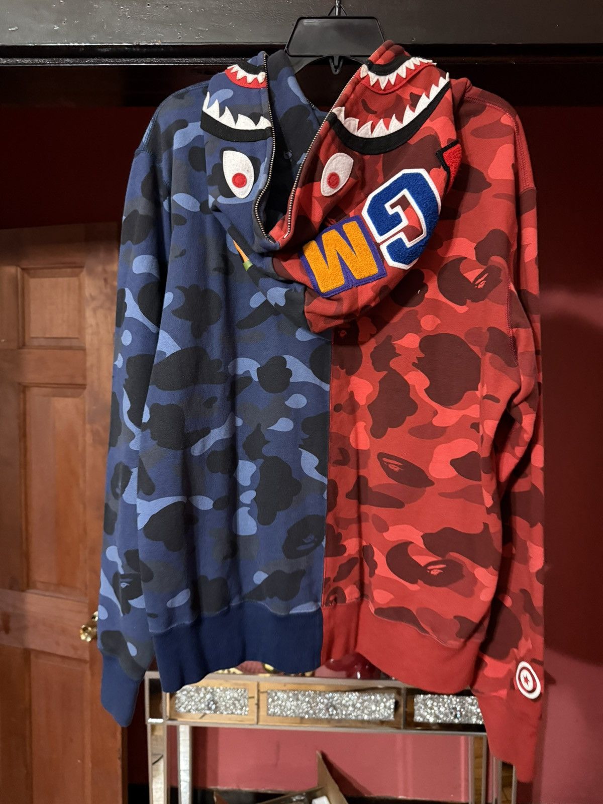 Bape Bape Red Camo Blue Camo Zip Up Size Large Size US L / EU 52-54 / 3 - 5 Thumbnail
