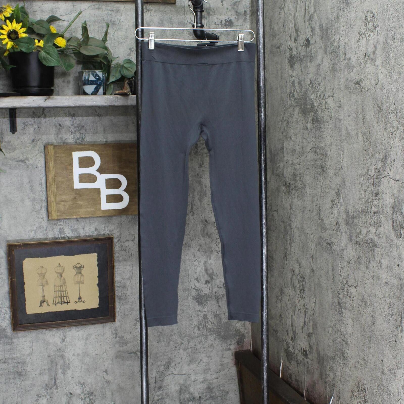 White Mark NWT White Mark Stretch Solid Leggings 208-06 One Size Gray Size 36" / US 14 / IT 50 - 2 Thumbnail
