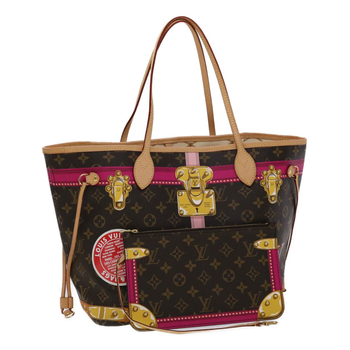 Louis Vuitton Monogram Summer Trunk Neverfull Mm Tote Bag M41390 Auth 30117S, Women's