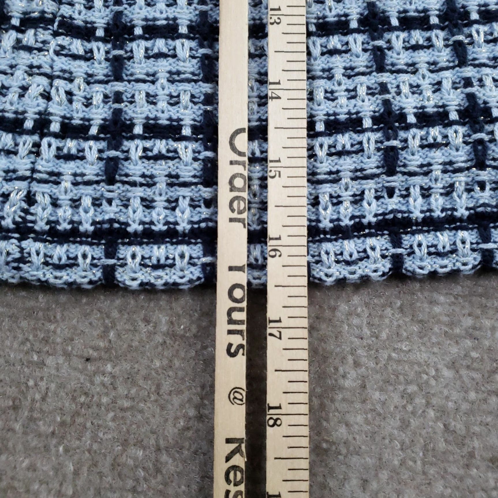 Vintage Venita Aspen Sail to Sable Skirt Womens XS Light Chambray Knit Mini Tweed Size 26" / US 2 / IT 38 - 5 Thumbnail