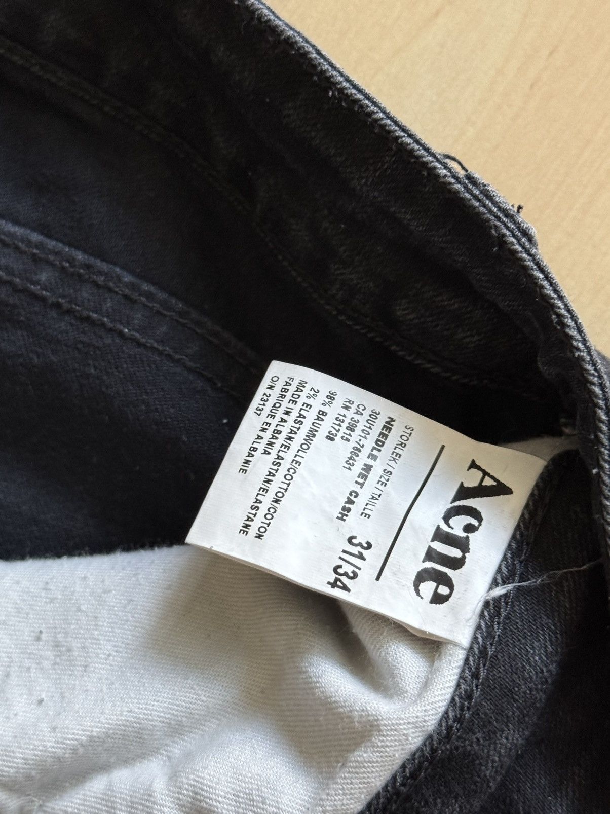 Acne Studios Acne Studios Needle Wet Cash Denim Jeans pant Size US 31 - 6 Thumbnail