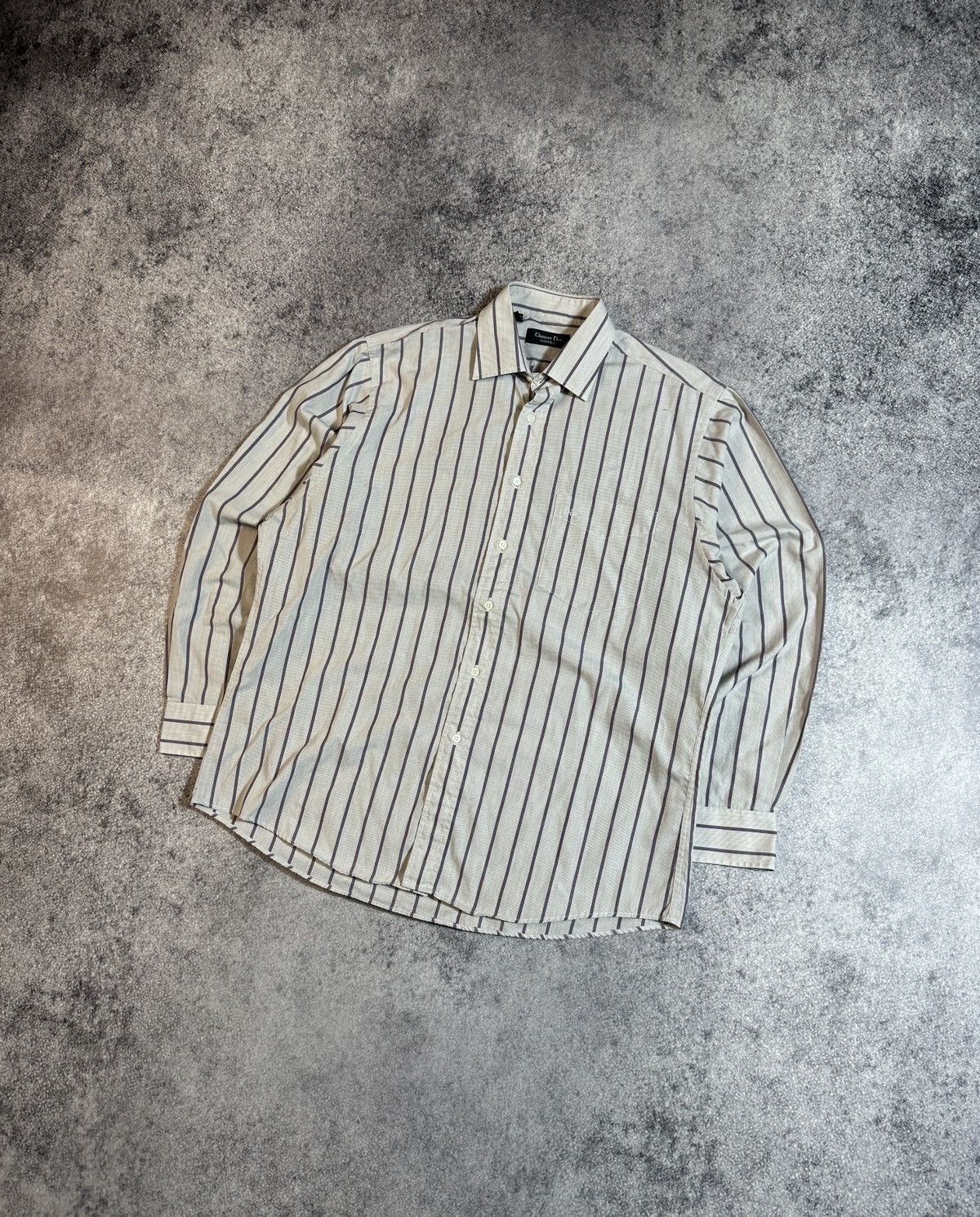 Christian Dior Monsieur × Vintage Vintage Christian Dior Monsieur Button Shirt Luxury Rare VTg Size US L / EU 52-54 / 3 - 1 Thumbnail