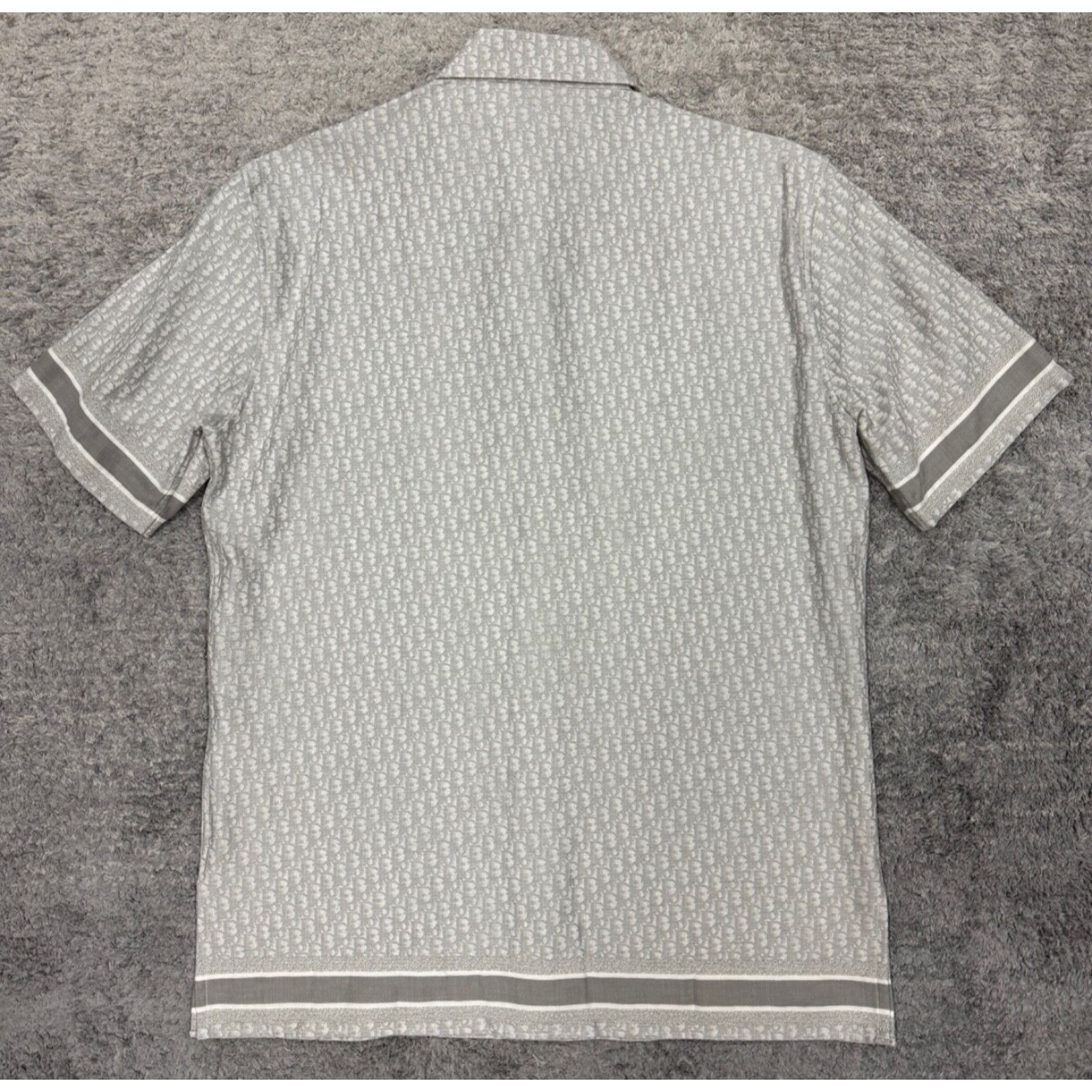 Dior Dior Oblique Grey Logo Cotton Jacquard Short Sleeve Size US M / EU 48-50 / 2 - 12 Thumbnail