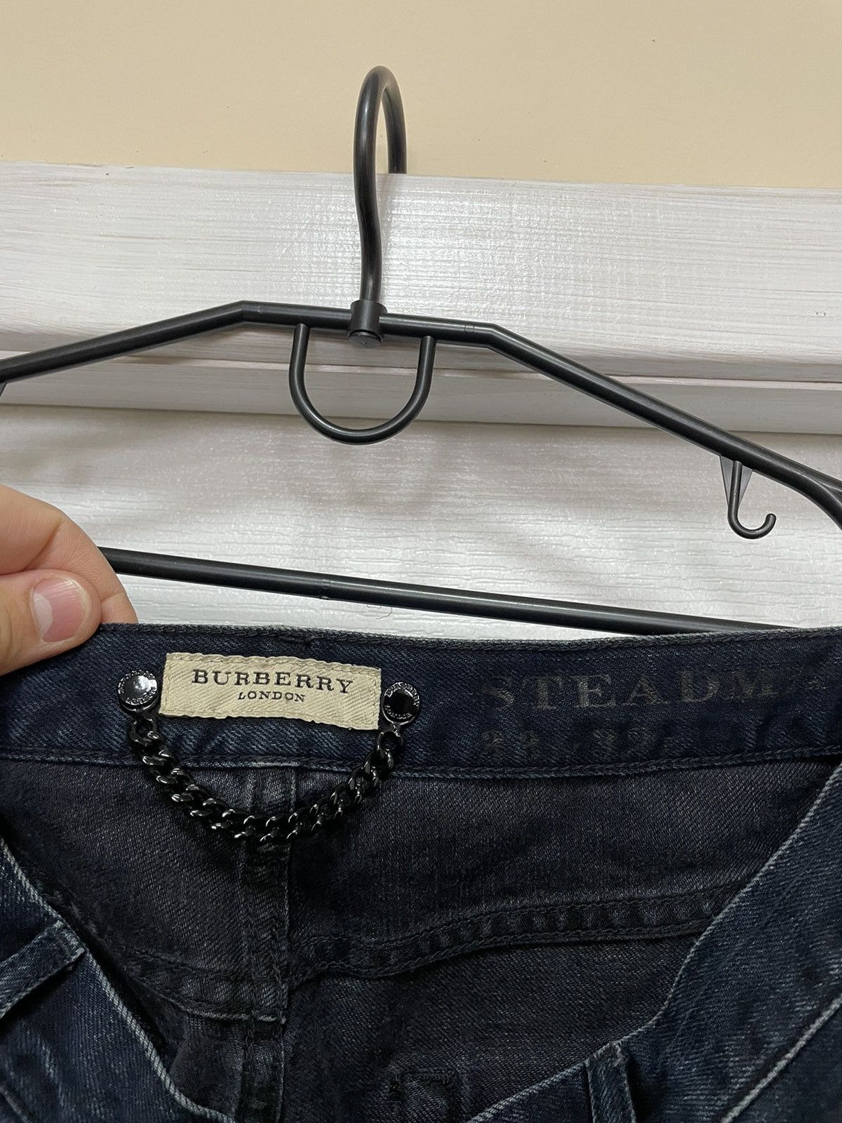 Burberry × Japanese Brand Burberry black Denim Jeans Pants old money brit nova check Size US 33 - 4 Thumbnail