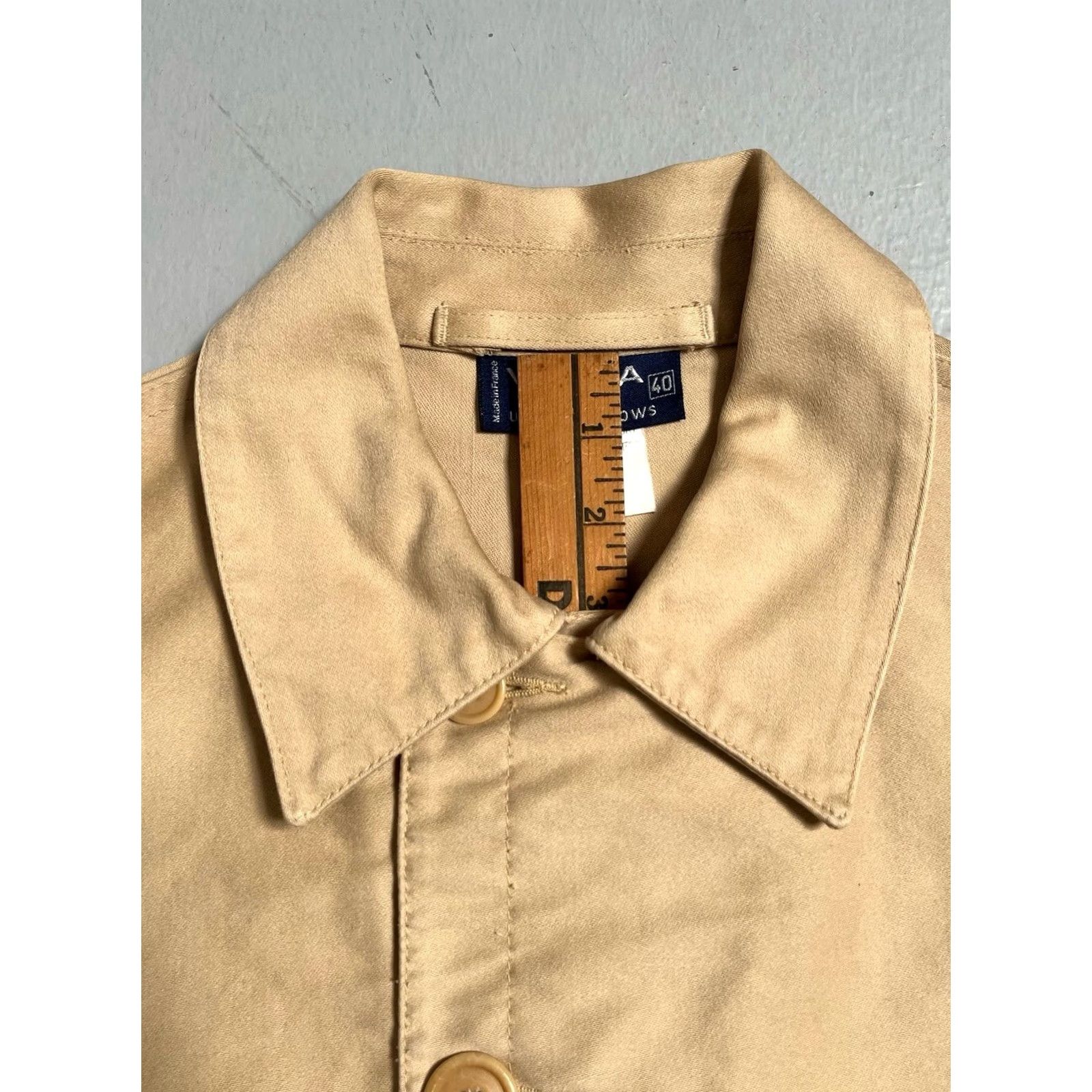 Vetra Vetra x United Arrows Japan Euro French Chore Work Garden Jacket Beige 40 Unisex Adults Regular Cotton Vintage Military Utility Designer France Size US XXS / EU 40 - 2 Thumbnail