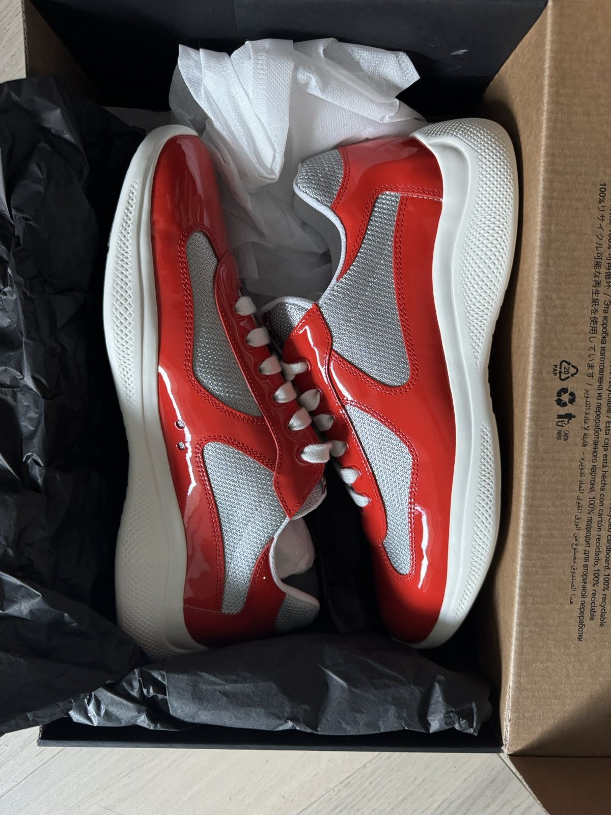 Prada Prada America's Cup leather-trimmed sneakers Size US 11 / EU 44 - 3 Thumbnail