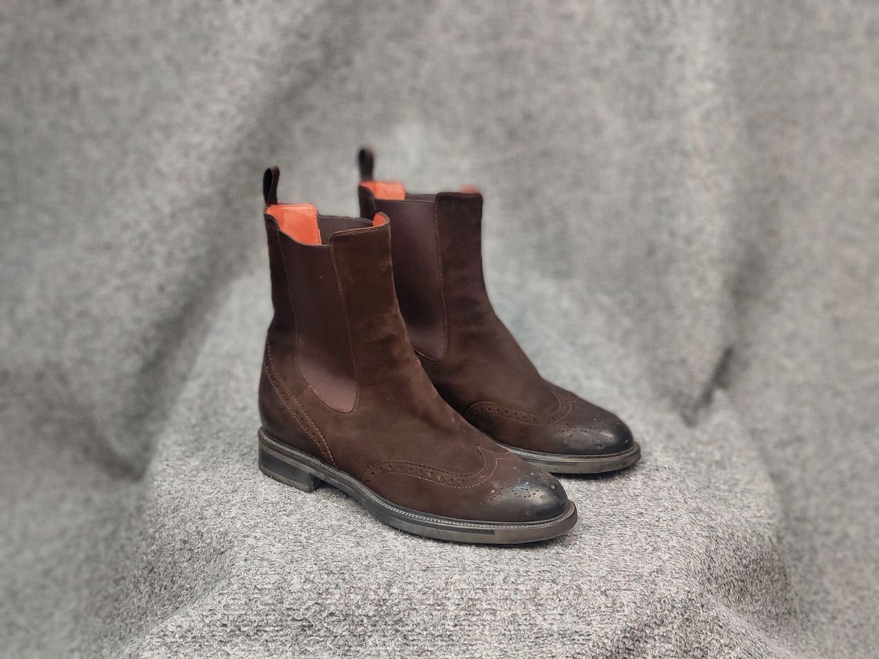 Santoni Santoni Design Premium Suede Brown Chelsea Boots Size US 7 / EU 40 - 3 Thumbnail