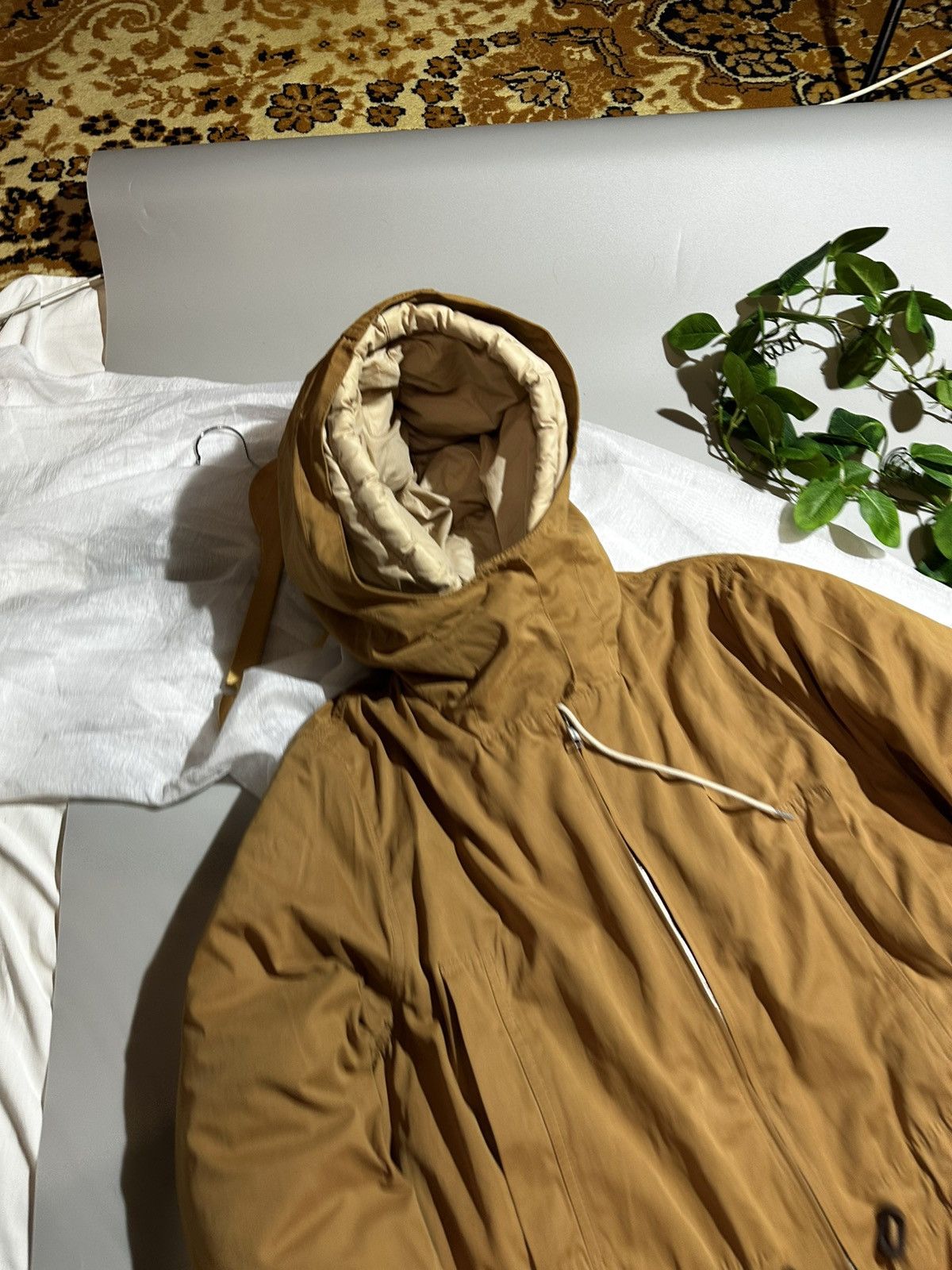 Acne Studios ACNE Tan Puffer Parka Coat Detachable HoodPaddedQuiltedLiner Size S / US 4 / IT 40 - 5 Thumbnail