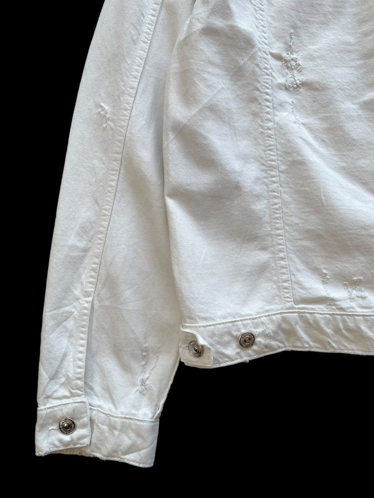 Zara Distressed Denim Trucker Jacket Size US S / EU 44-46 / 1 - 11 Thumbnail