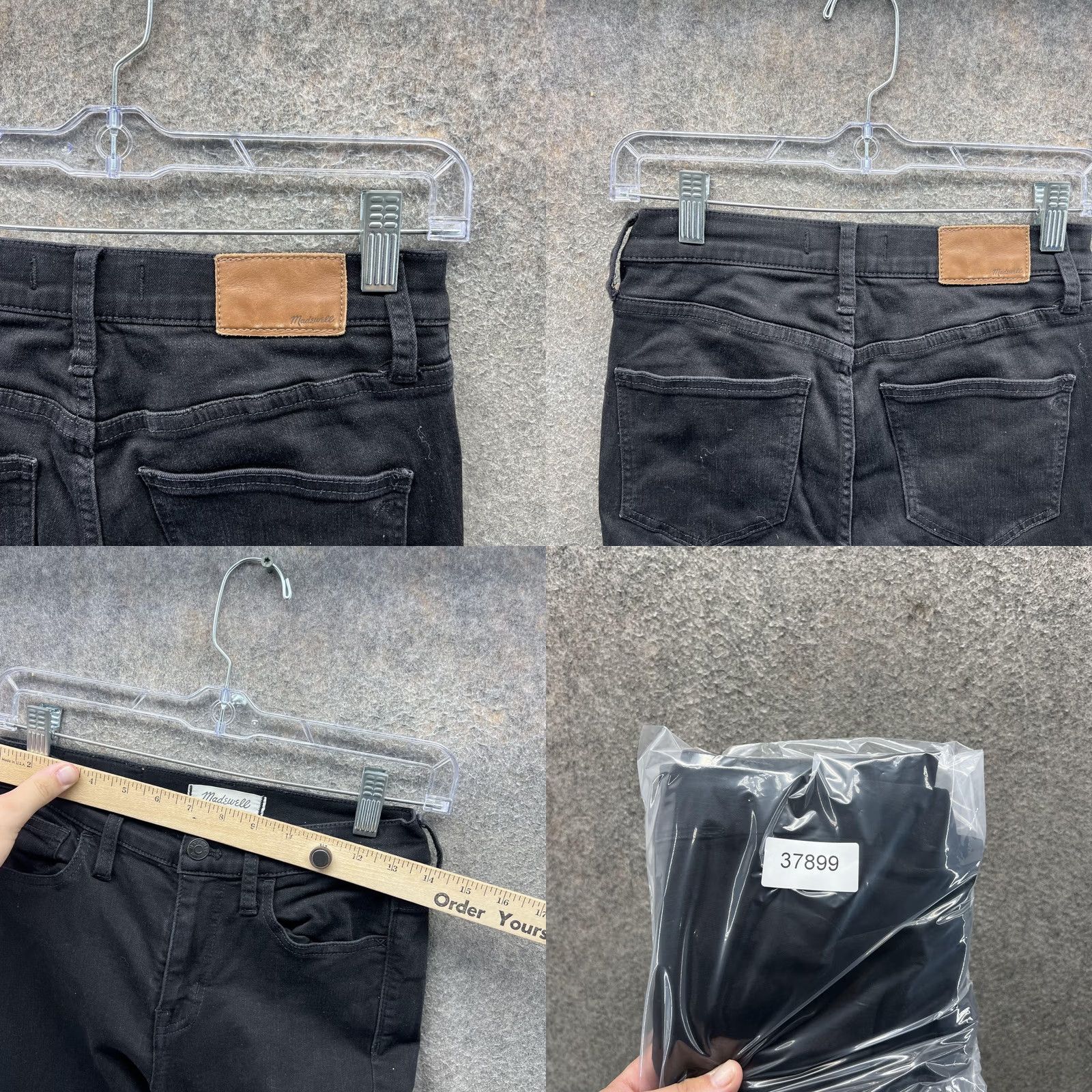 Madewell Madewell Jeans Womens 25 Black Roadtripper Skinny High Rise Stretch Denim Size 42" / US 20 - 8 Thumbnail