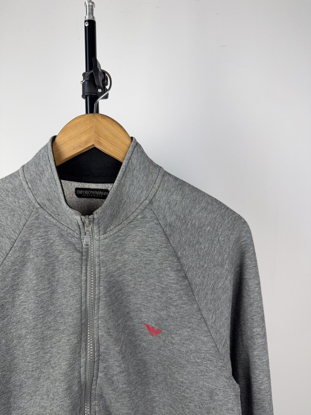 Emporio Armani 00s Designer Emporio Armani Zip Sweatshirt Grey Logo Basic Size US S / EU 44-46 / 1 - 2 Thumbnail