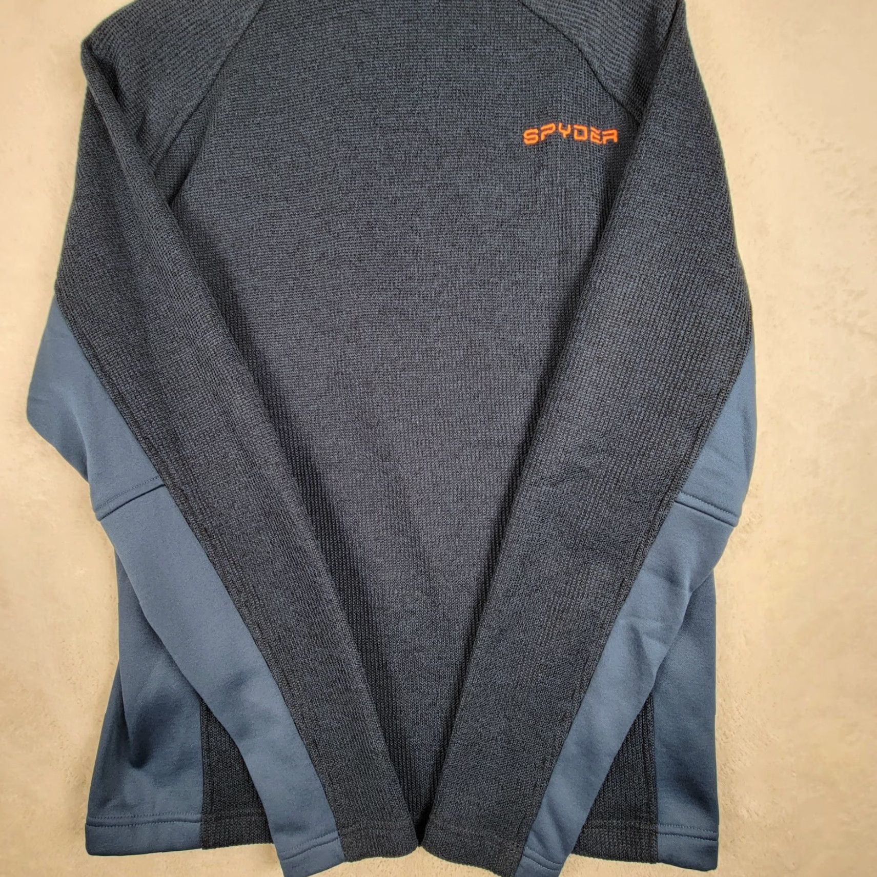 Spyder Spyder Sweater Mens Medium Core Gray Orange 1/2 Zip Fleece Pullover Outdoor Shirt Pullover Size US M / EU 48-50 / 2 - 5 Thumbnail