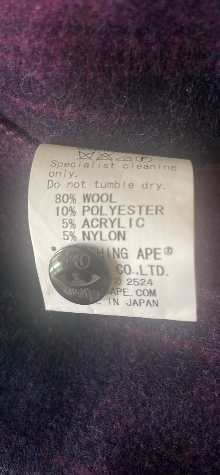 Bape Bape Ursus Wool Flannel Button up (M) Size US M / EU 48-50 / 2 - 4 Thumbnail